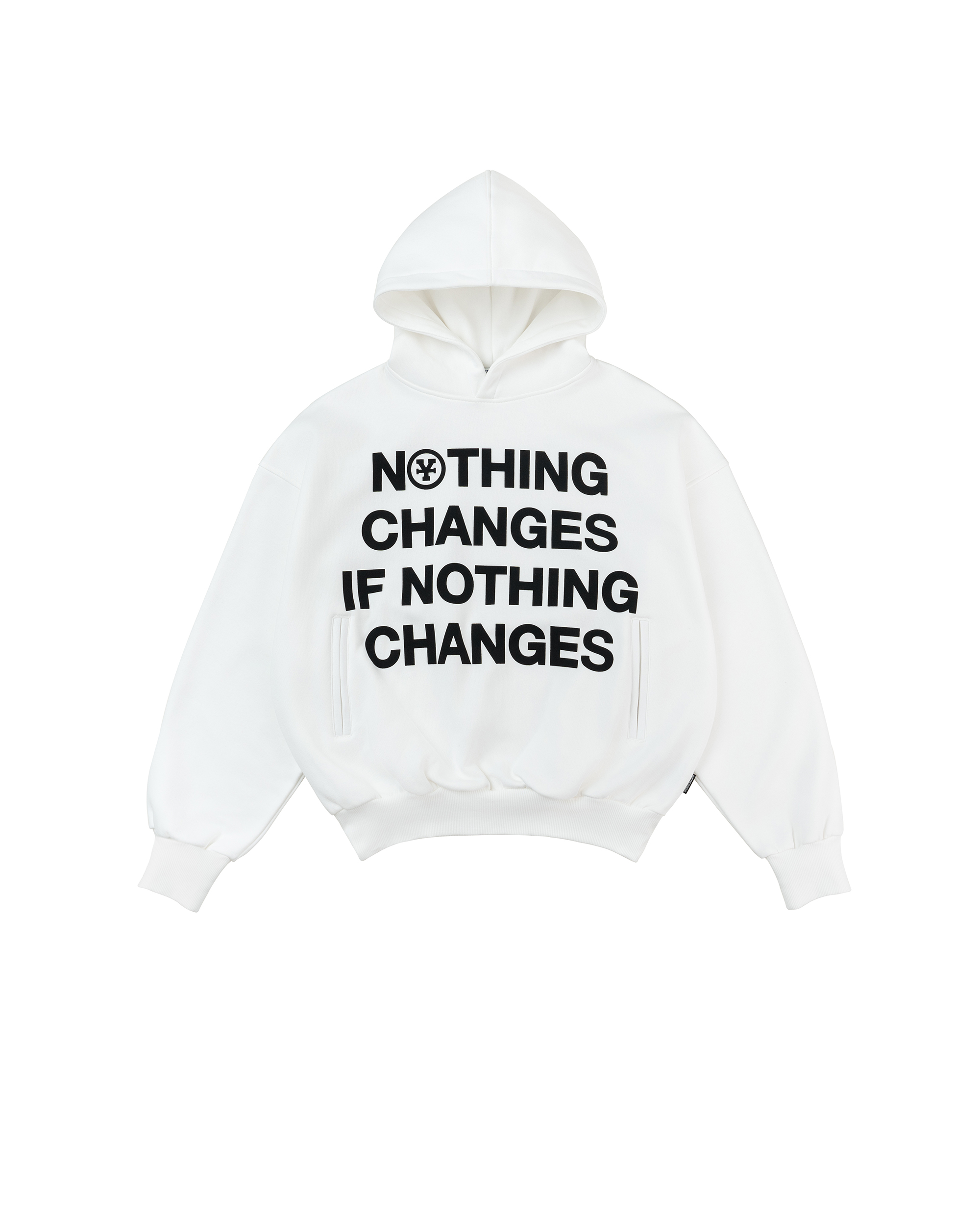 Nothing Changes' Oversized Hoodie - White