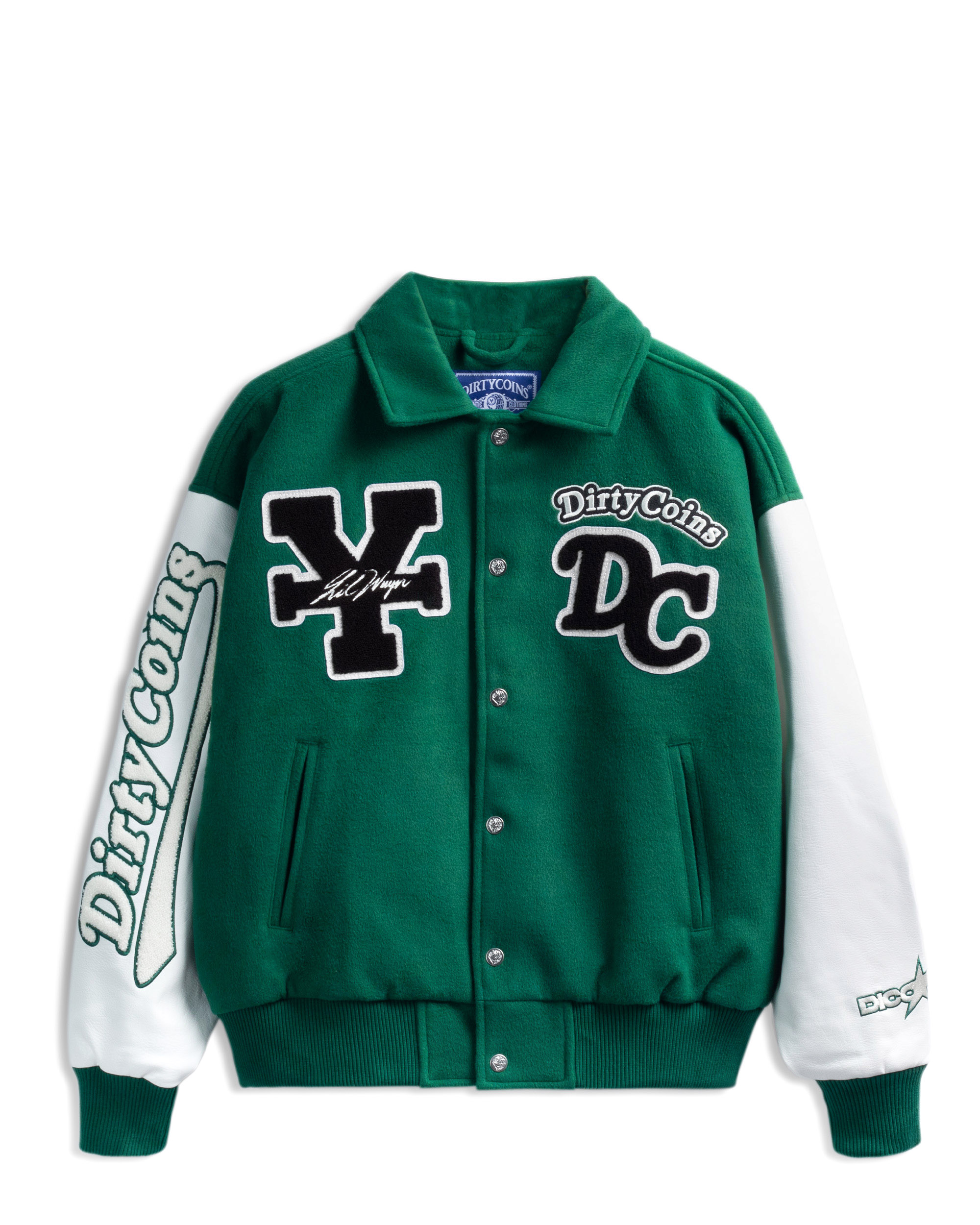 DC x LW Love Varsity Jacket - Green/White