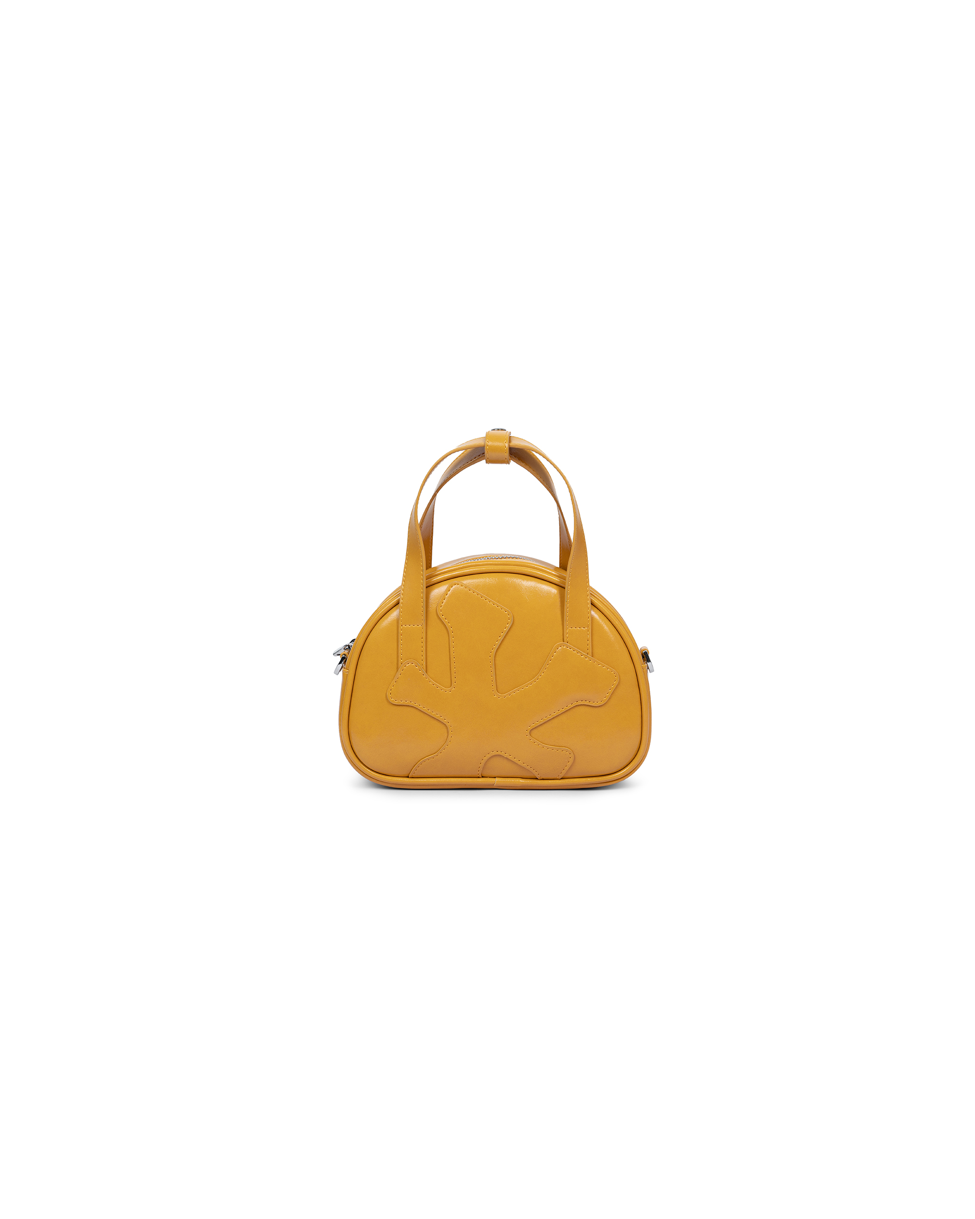‘Y’ Logo Patches Mini Bowler Bag - Yellow