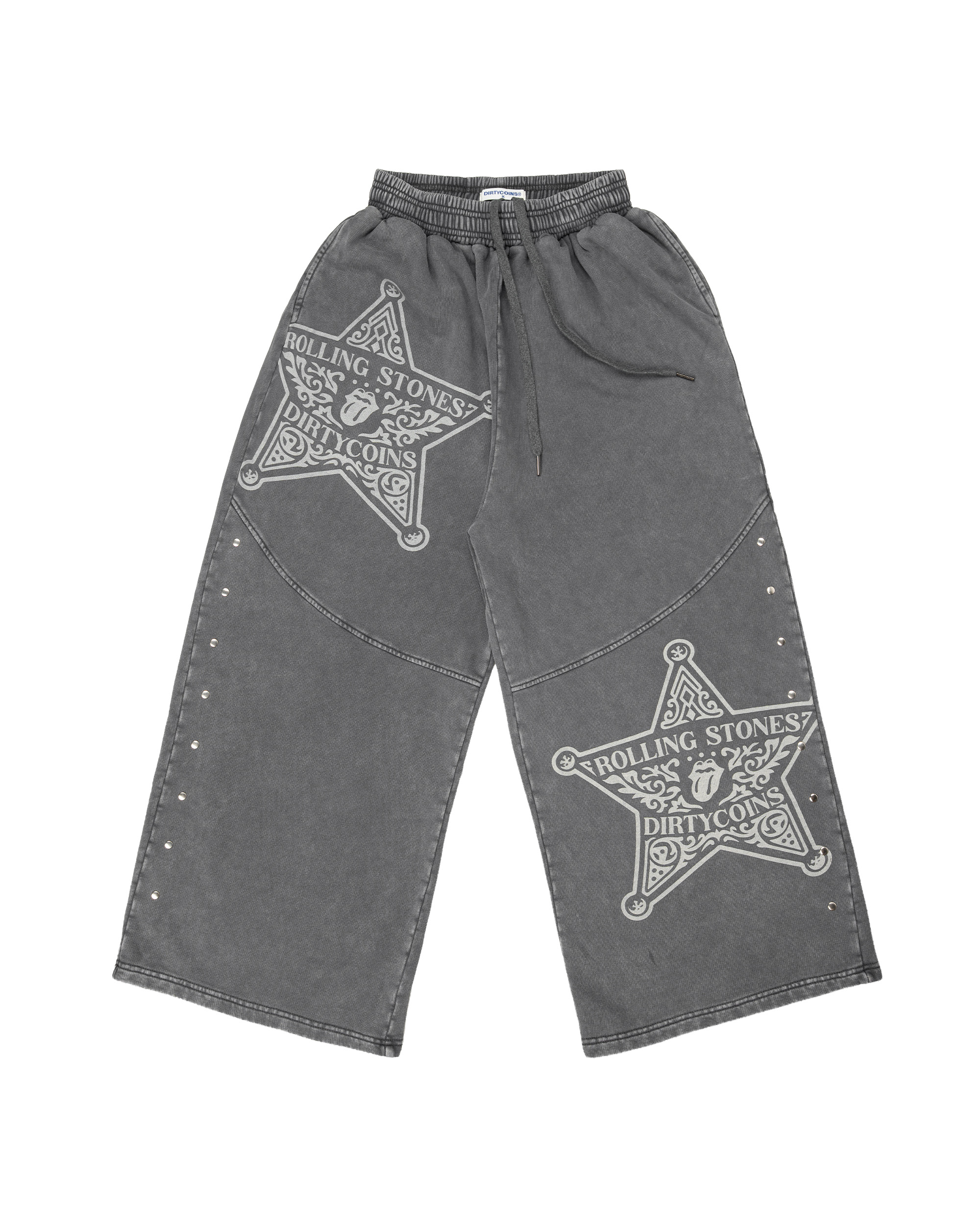 DCxRS Sheriff Print Faded Sweatpants Black