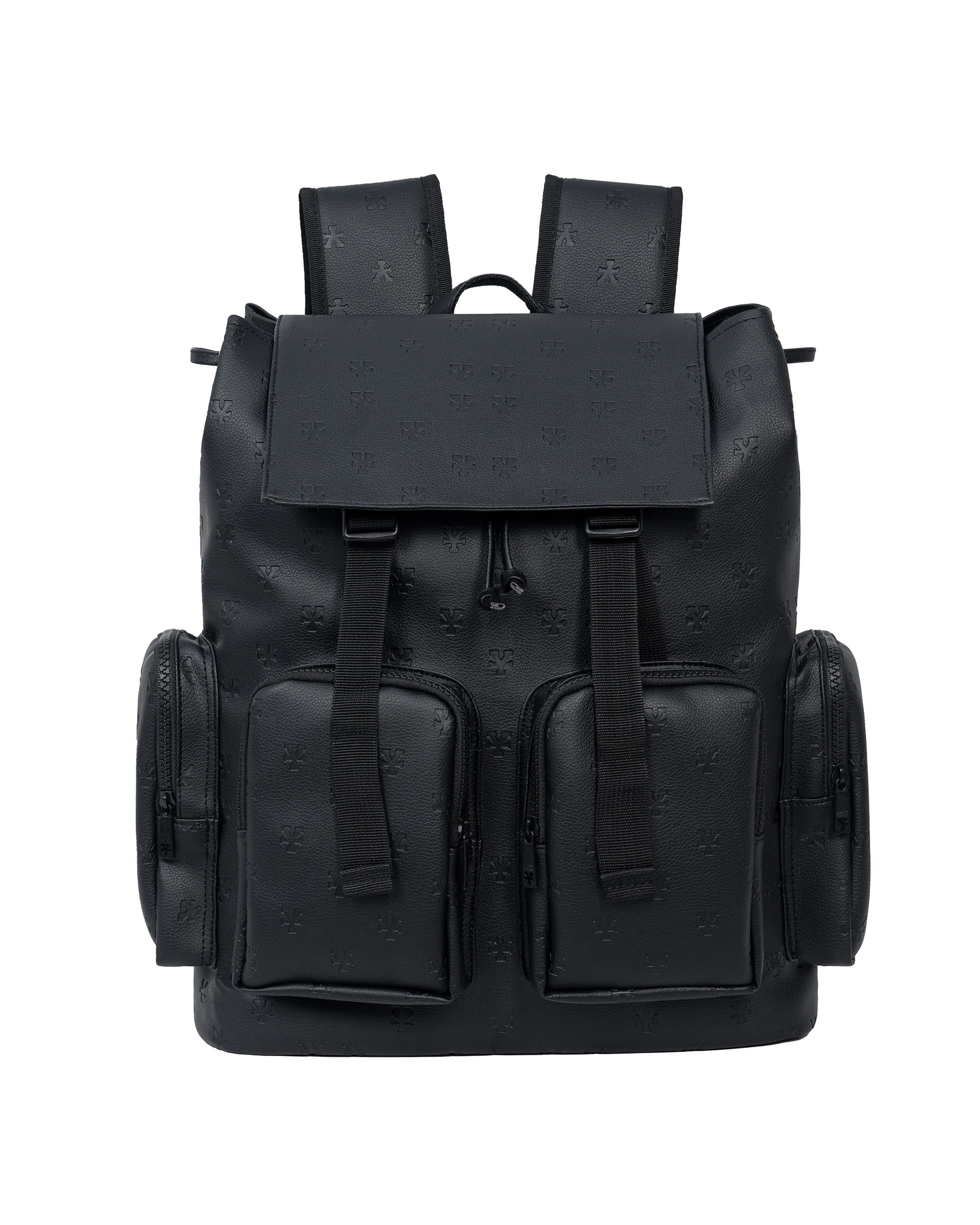 Y Pattern Signature Backpack - Black