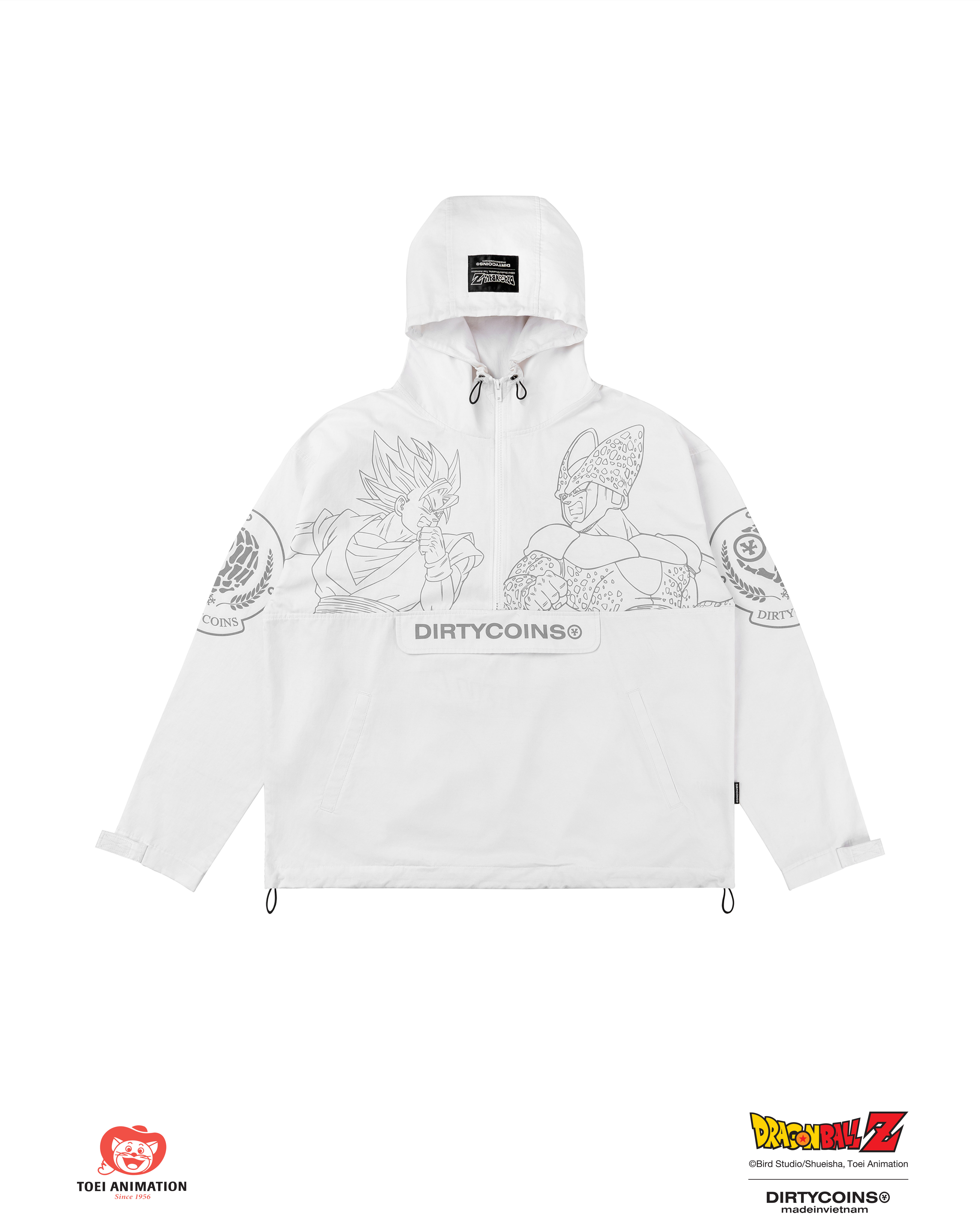 DC | DBZ Goku Battle Half-Zip Jacket - Cream/Grey