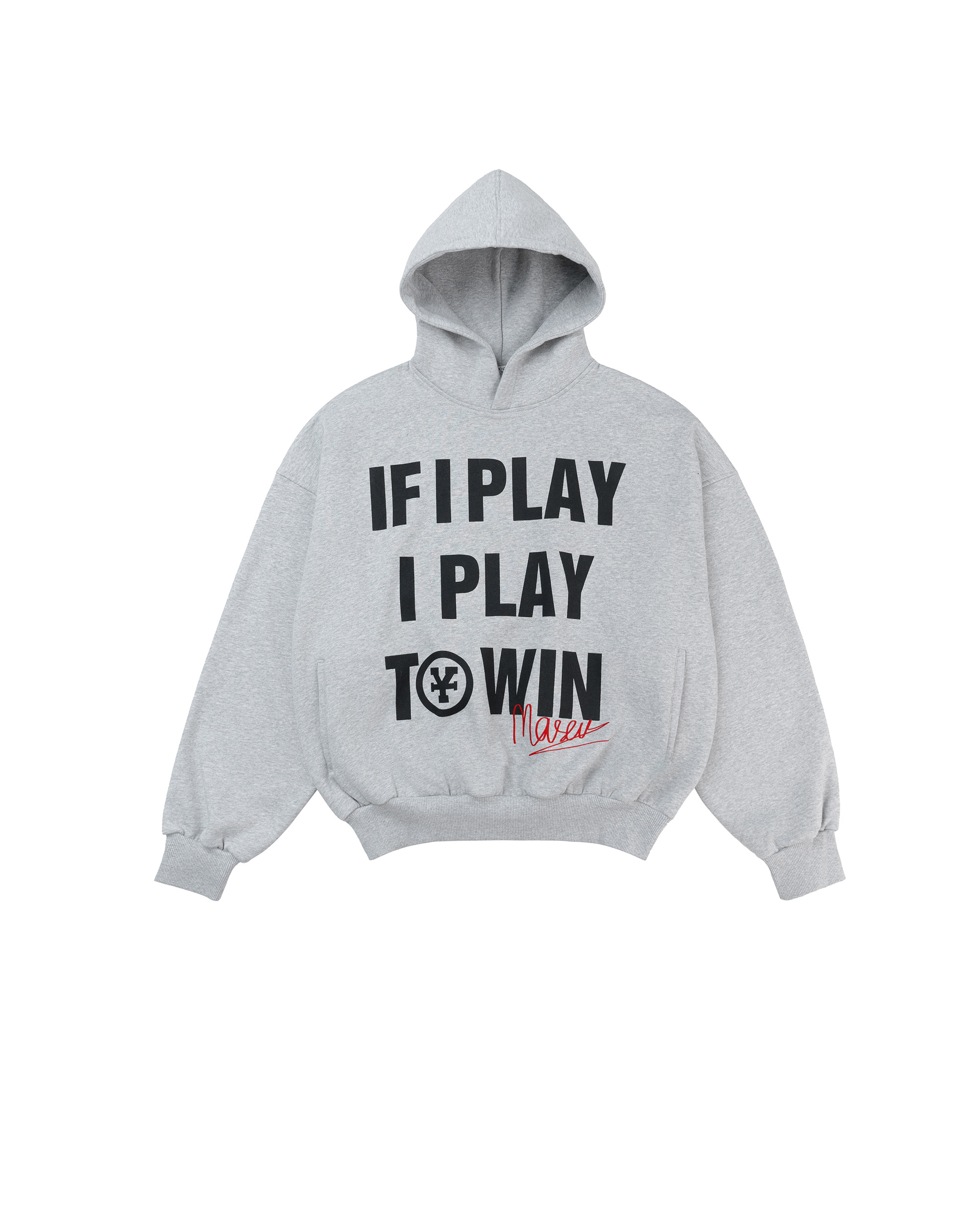 'Masew' Play To Win Hoodie - Grey