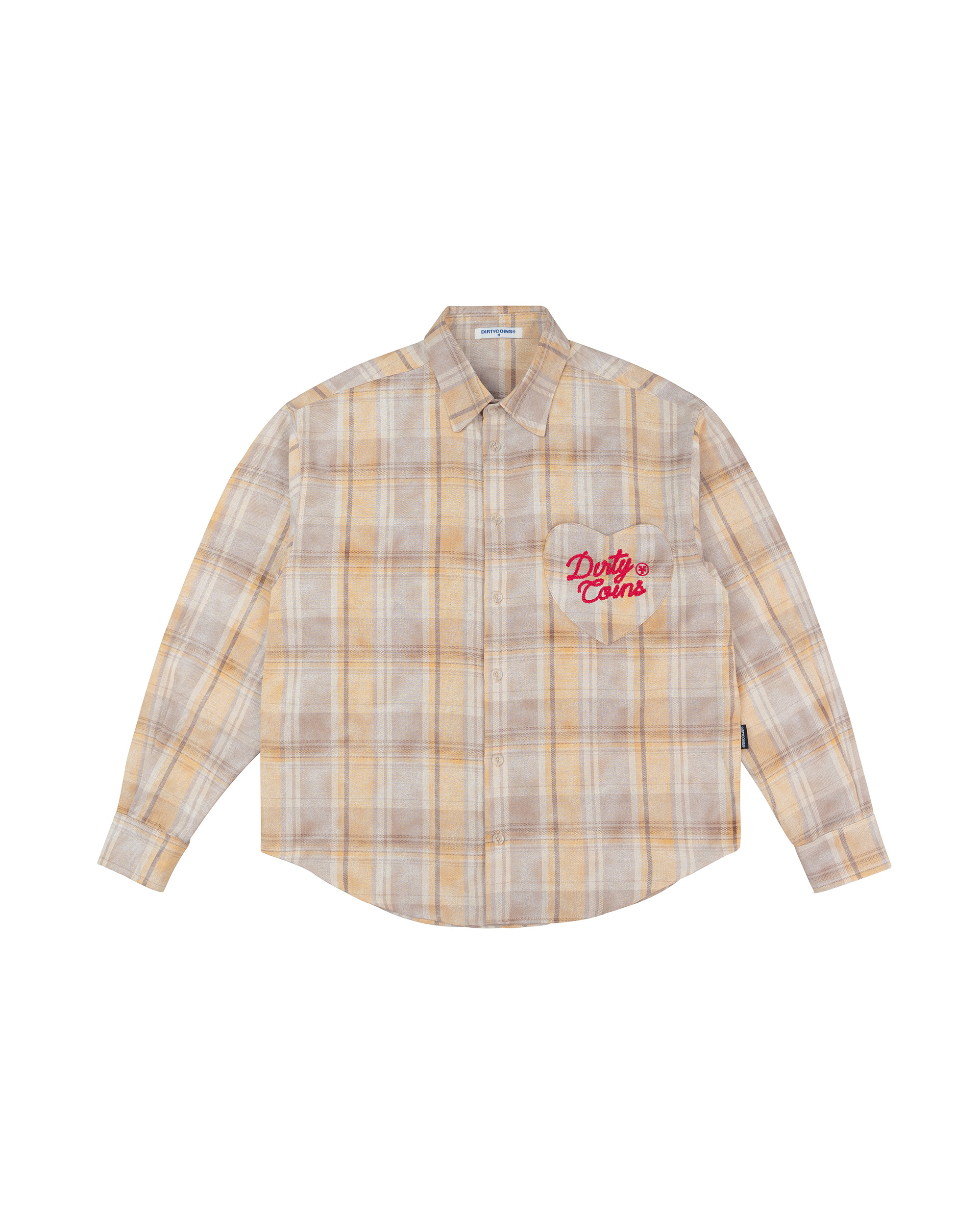 Flannel Rope Script Embroidery Wash Sand