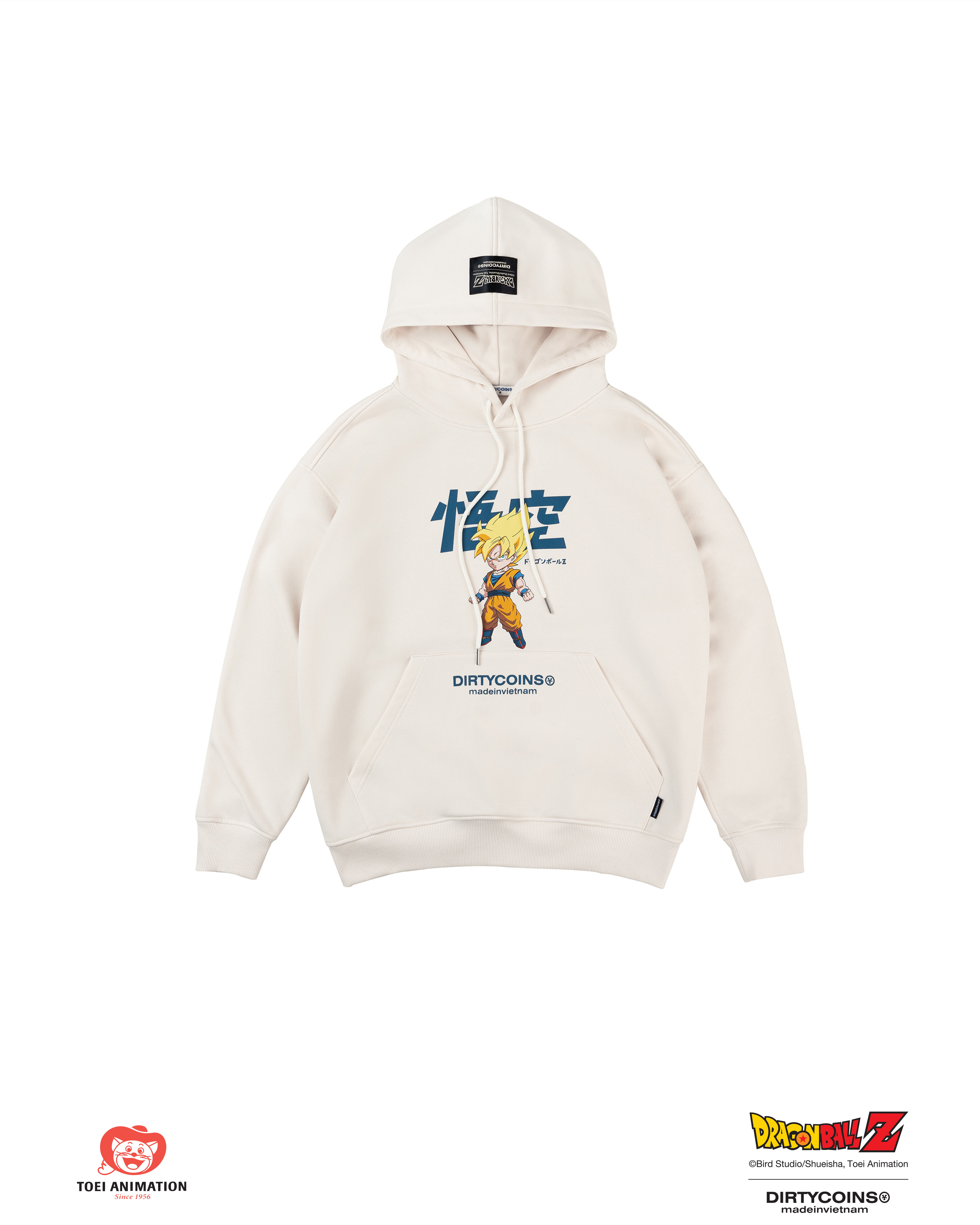 DC | DBZ Goku SS Chibi Hoodie - Cream