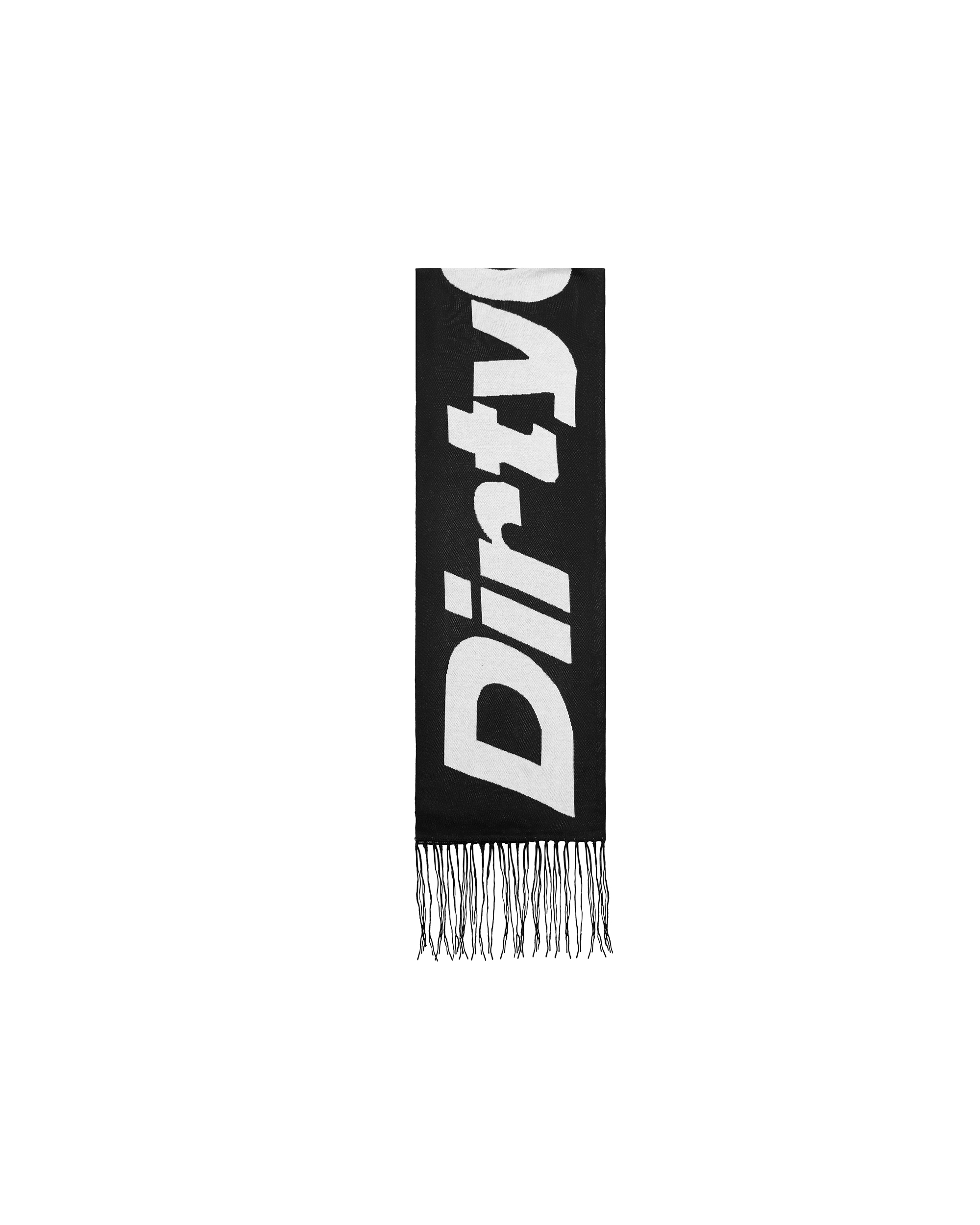 DirtyCoins Logo Black Wool Knit Scarf