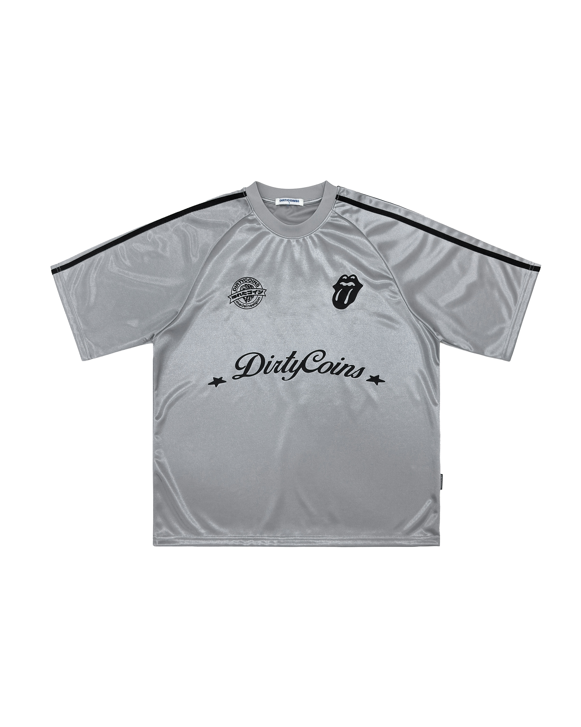 DCxRS Logo Glossy Soccer Jersey Grey
