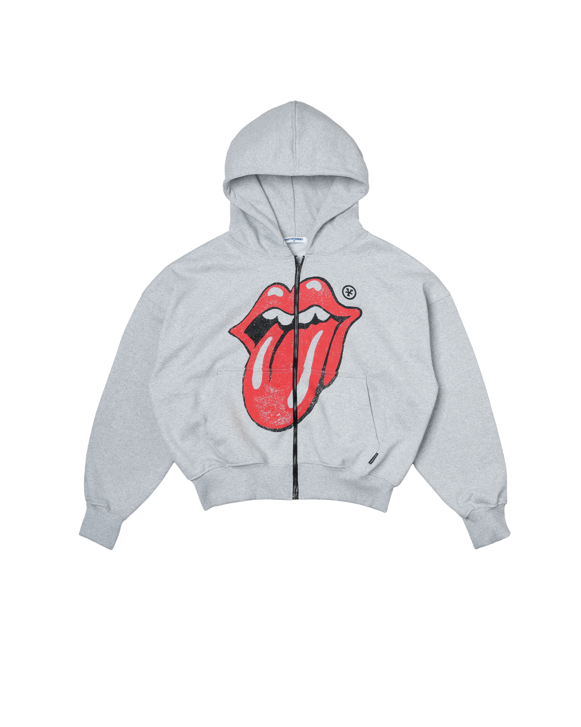 DCxRS Vint Tongue Zip Up Hoodie Grey