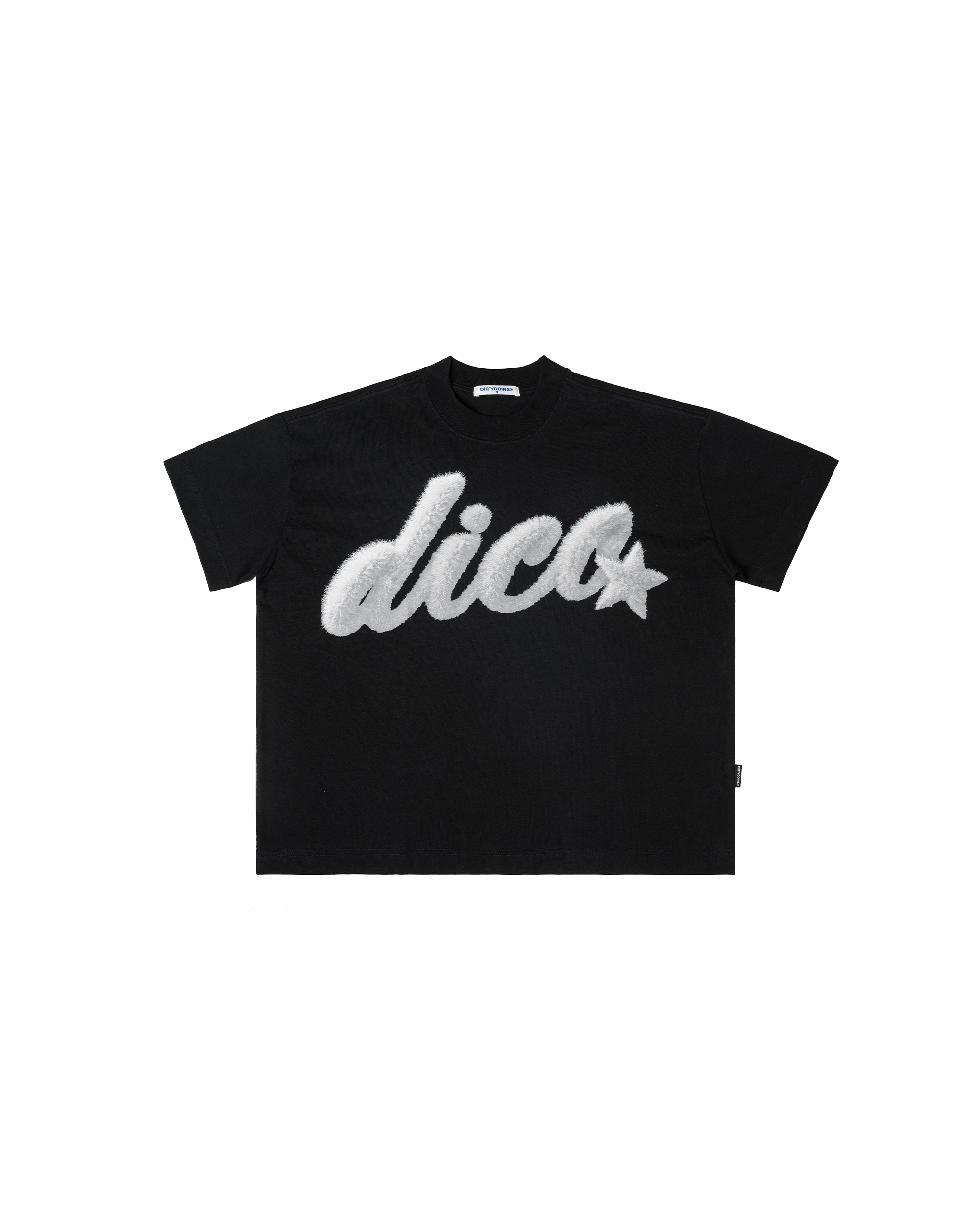 Dico Fluffy Print T-Shirt Black