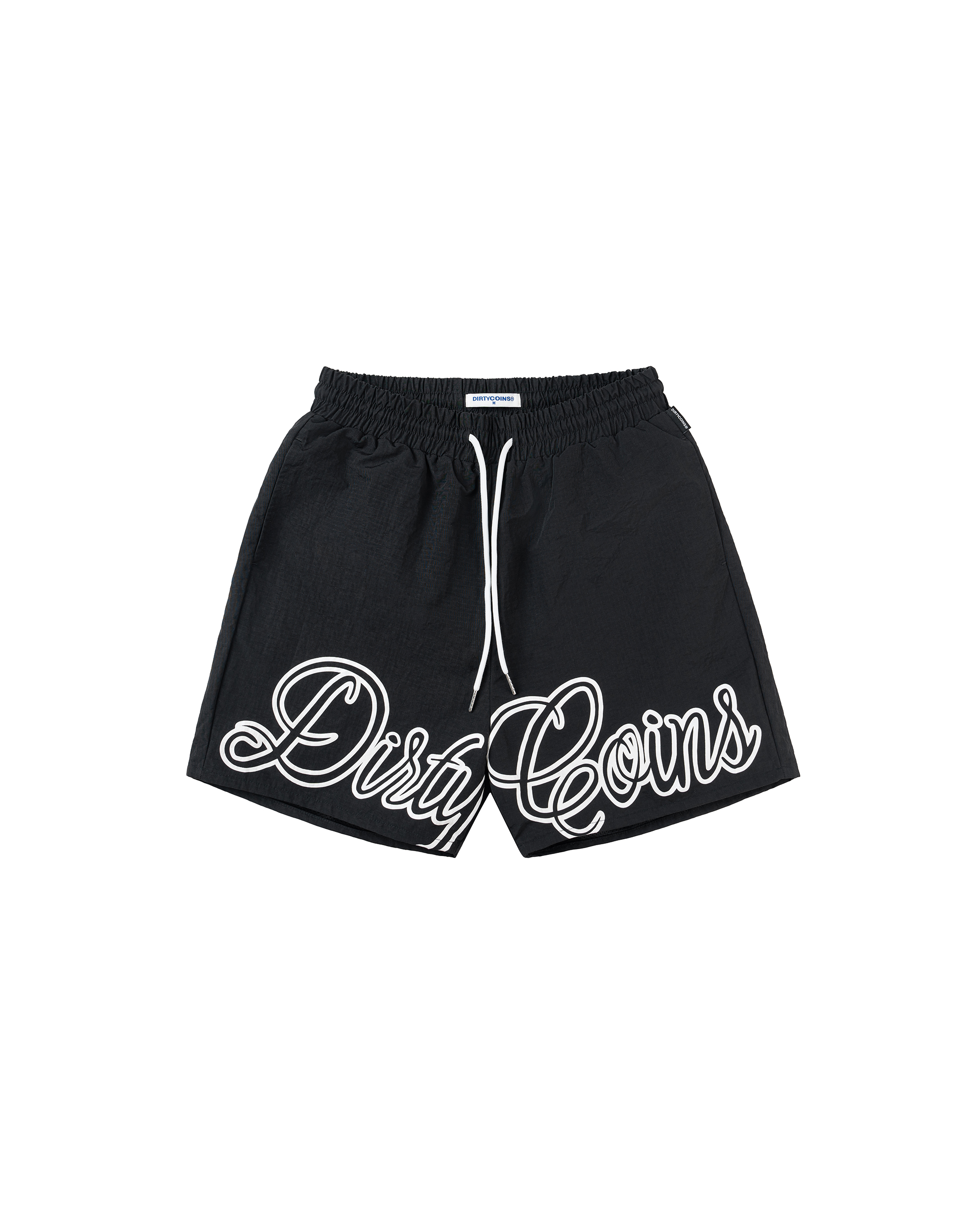 Script Logo Nylon Shorts - Black