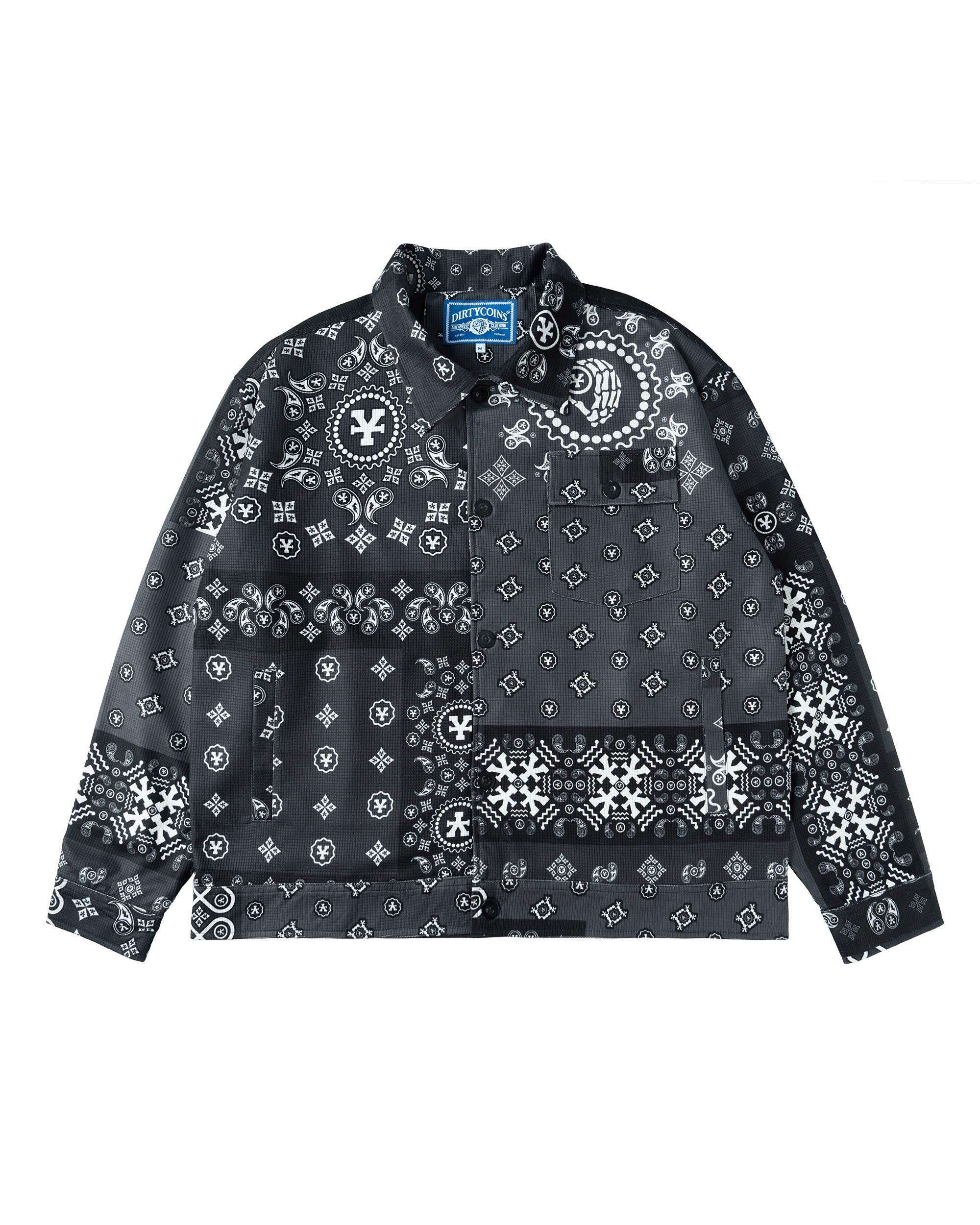 Bandana Shirt Jacket - Black