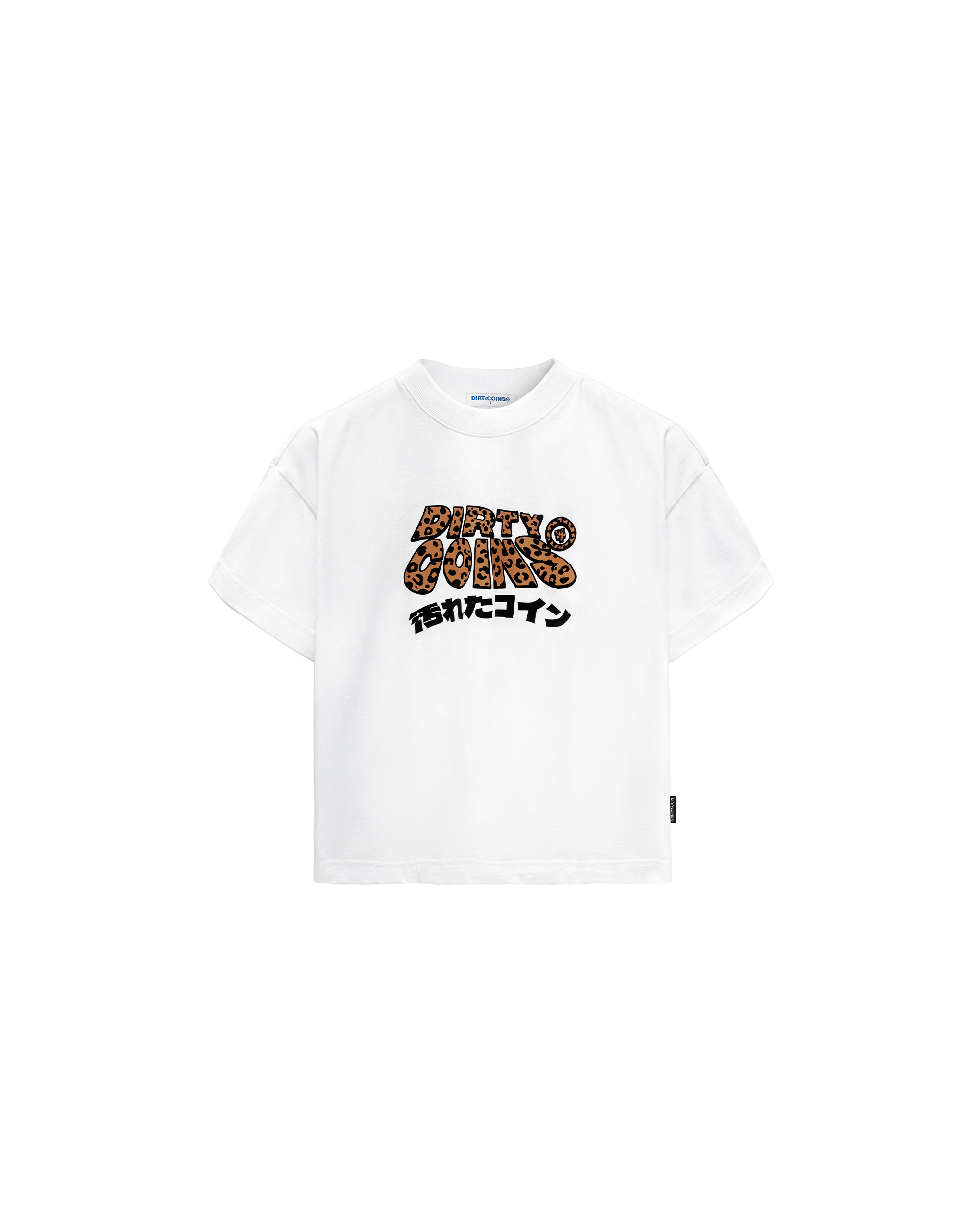 Dico Leopard Wavy Logo T-shirt White