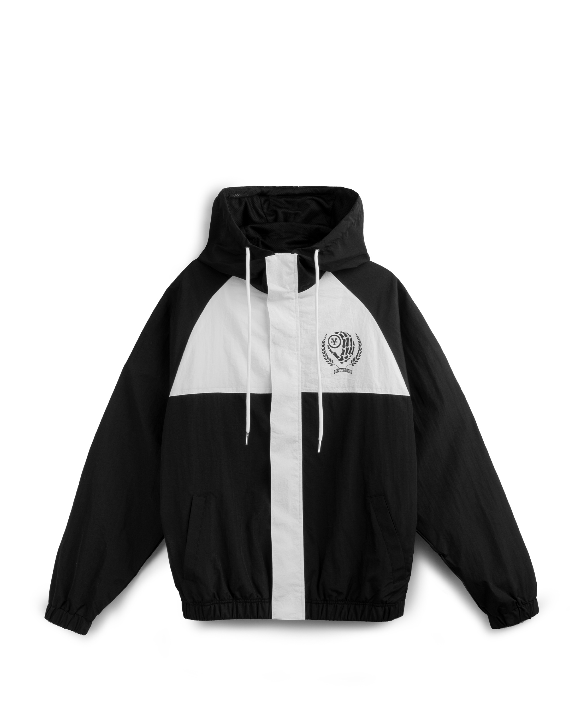 DirtyCoins OG Logo Windbreaker Jacket - Black/White