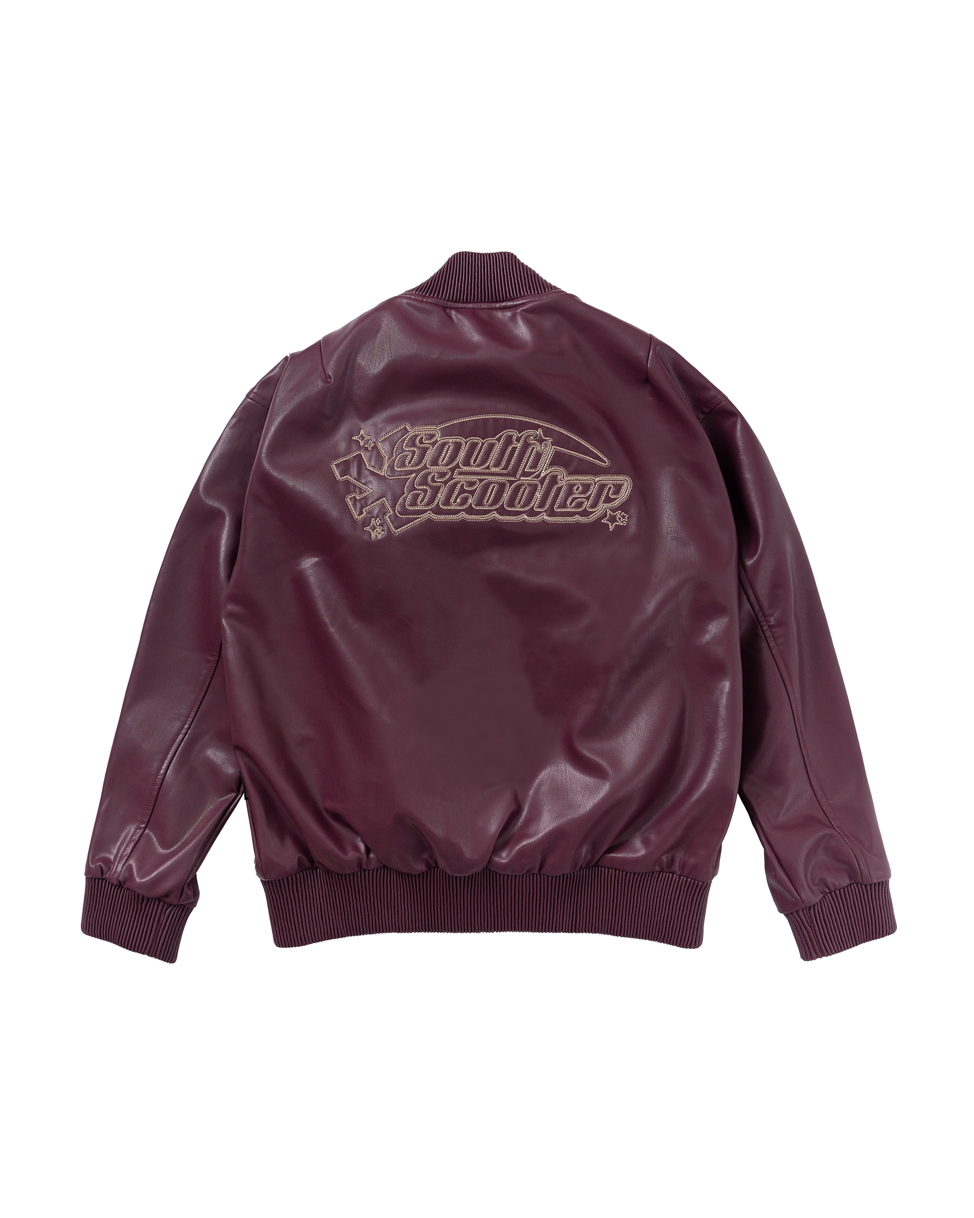 DC x SVST Leather Jacket - Burgundy