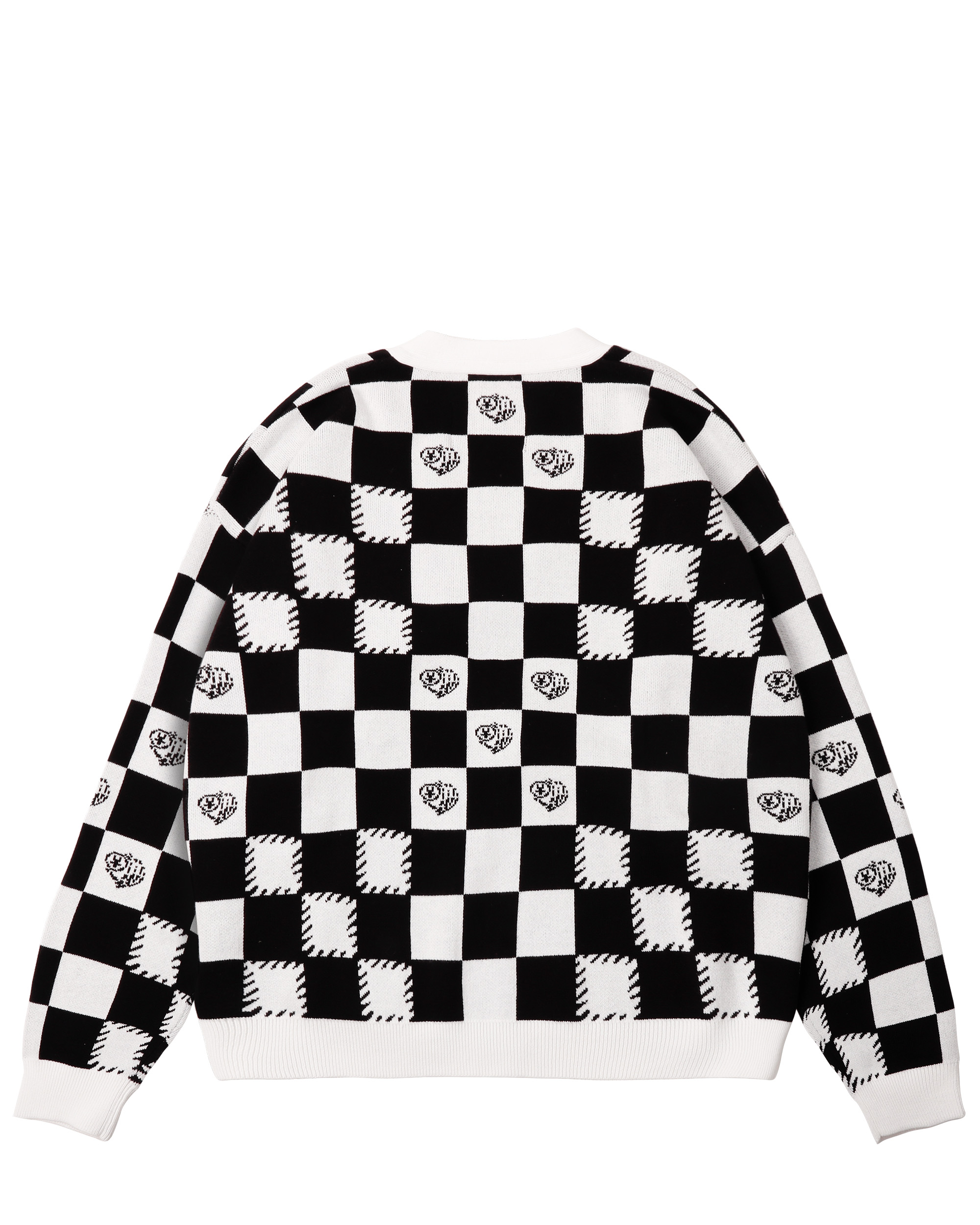 Checkerboard Knit Cardigan
