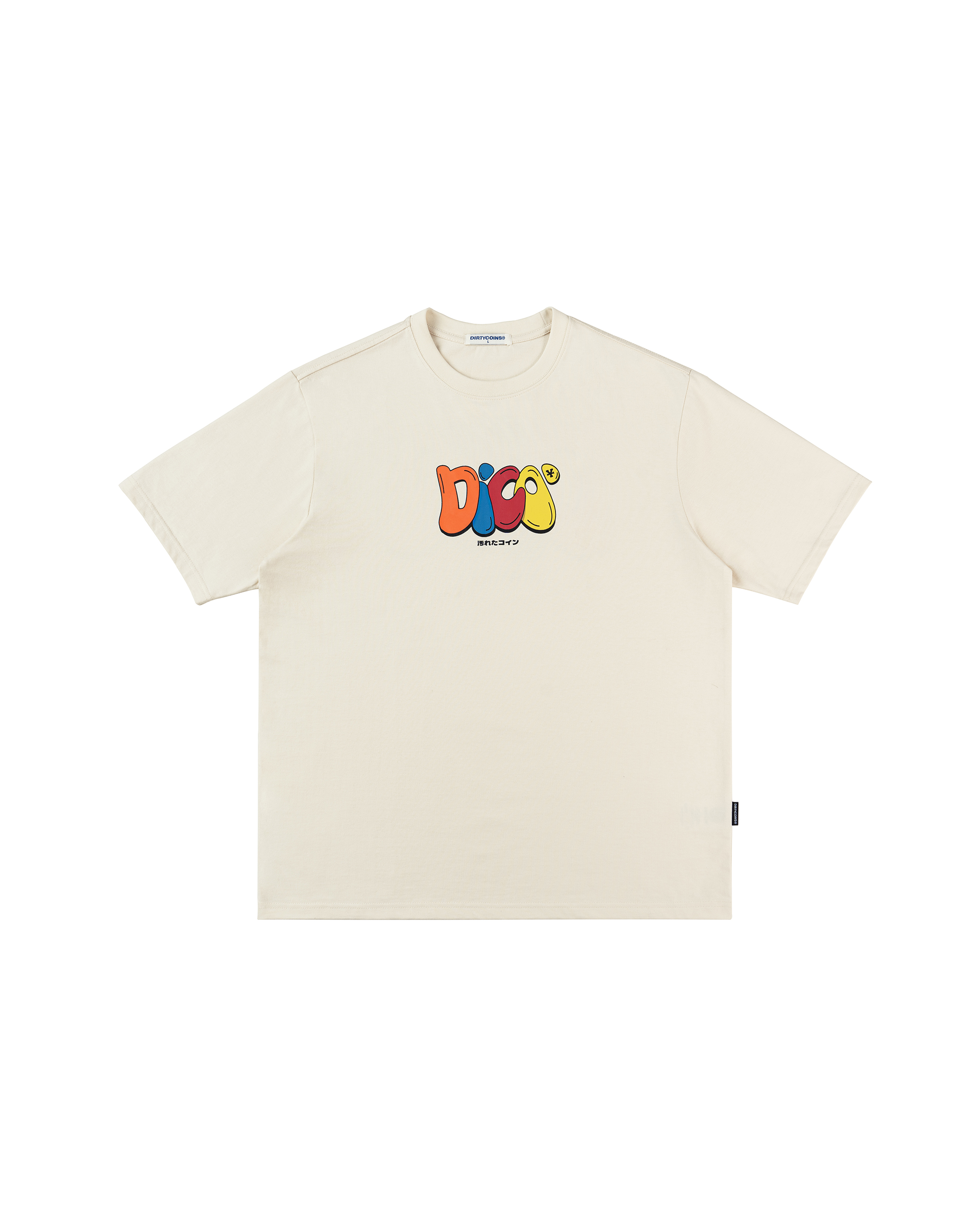 Dico Multicolor Typo T-shirt Cream DirtyCoins VIETNAMESE