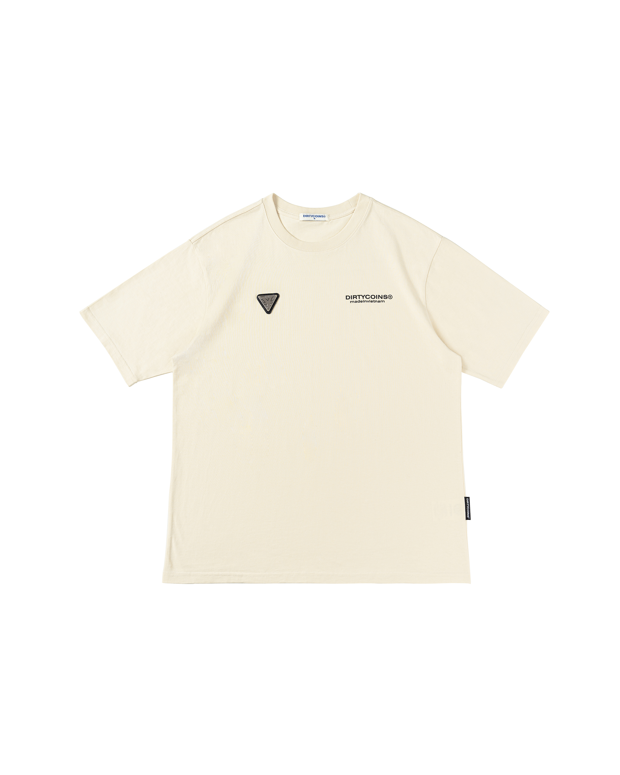 Metal Label Regular T-shirt - Cream
