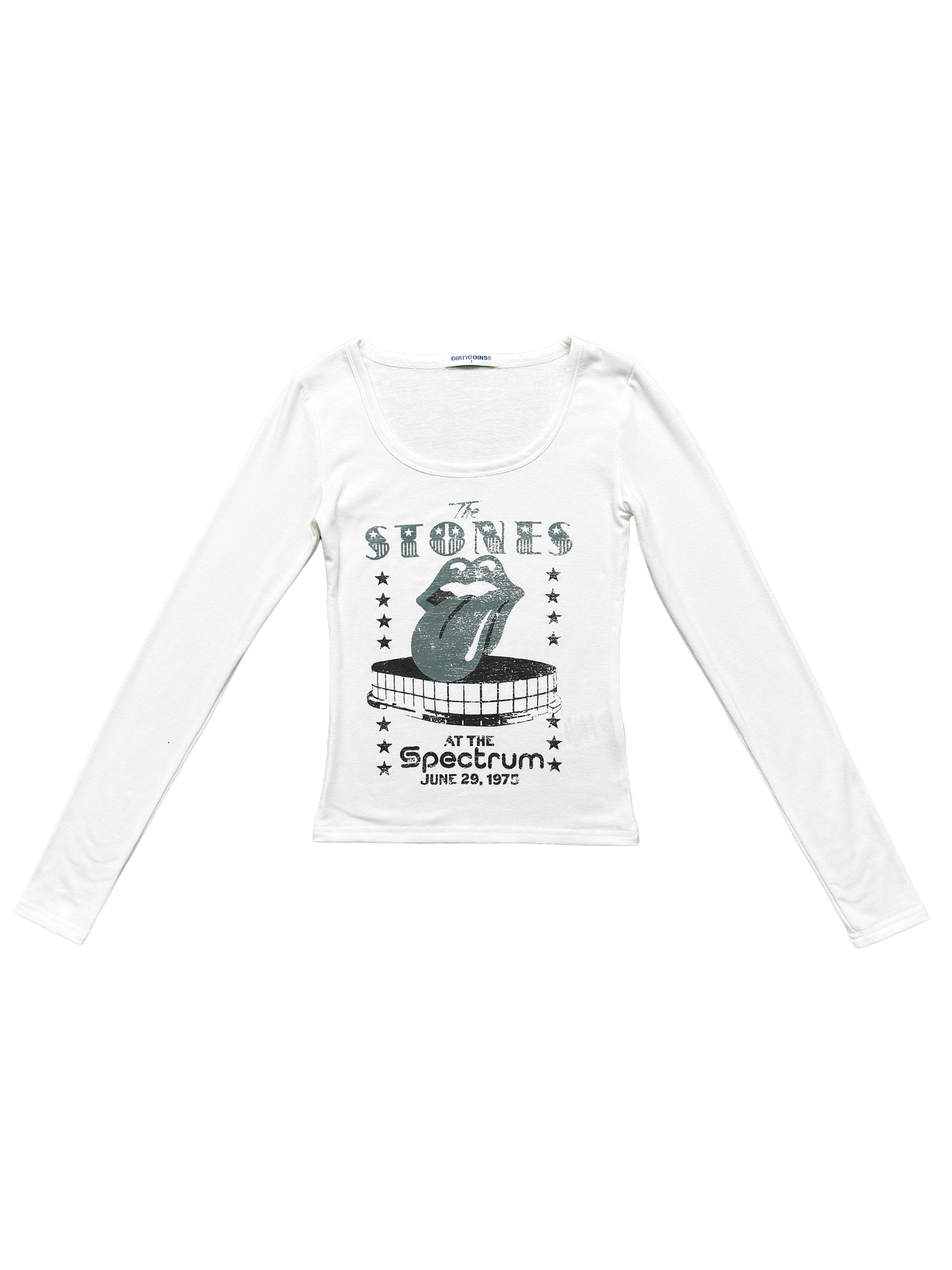 DCxRS Spectrum Night Fitted LS Baby Tee White