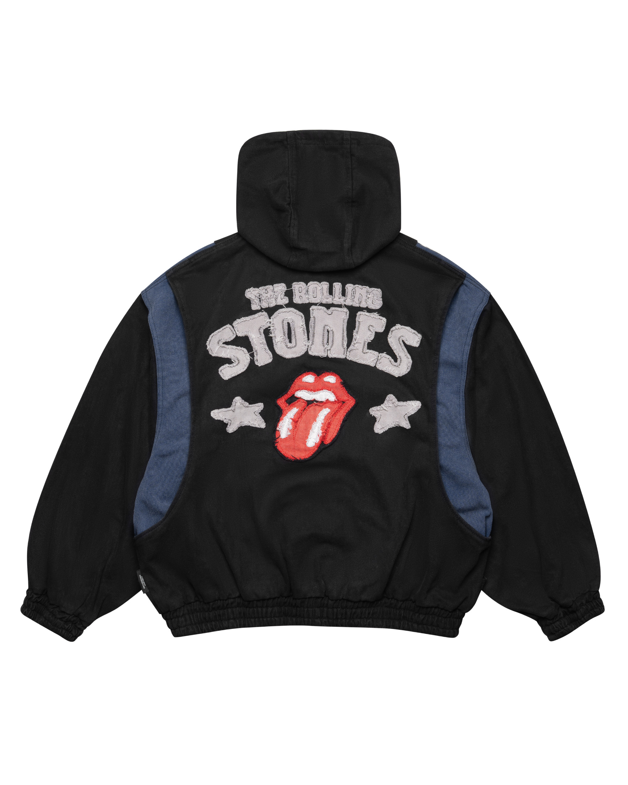 DCxRS Splicing Patch Hooded Denim Jacket Black