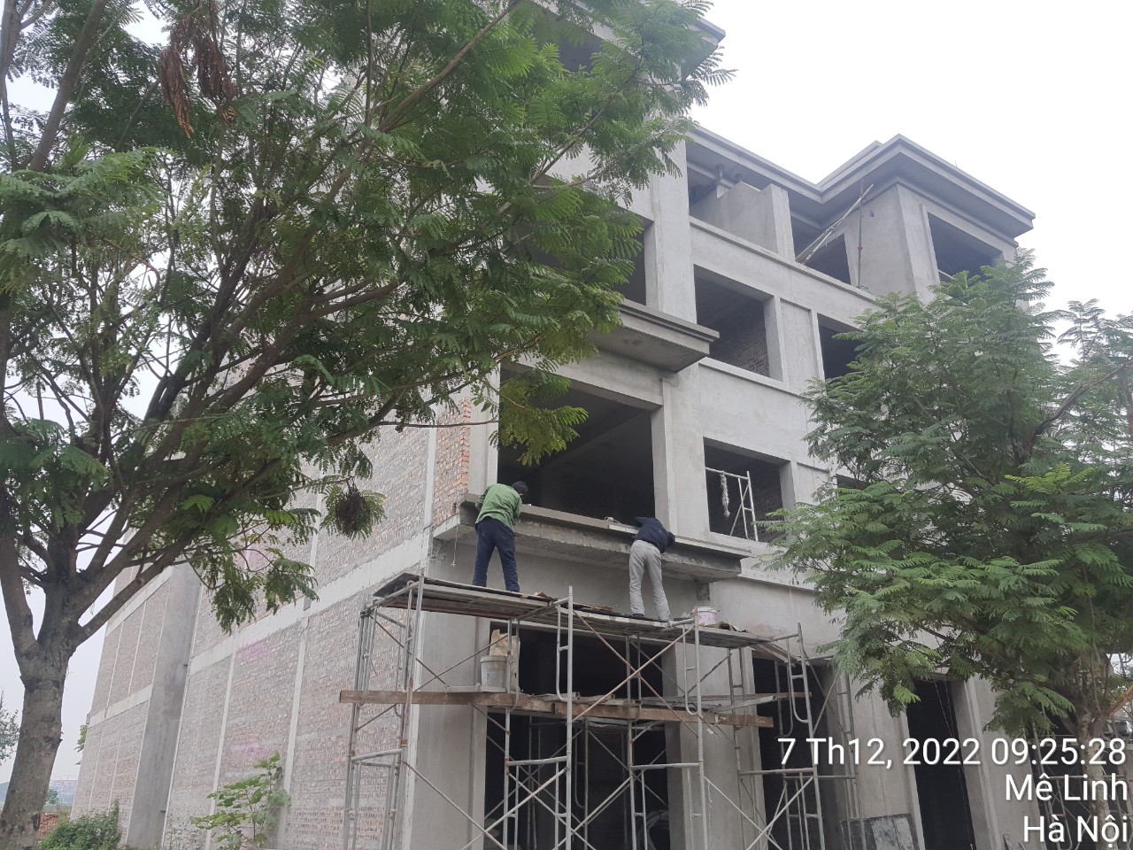 [Cập nhật] Tiến độ thi công gói thầu hoàn thiệt biệt thự mẫu Khu đô thị Mê Linh tháng 12/2022