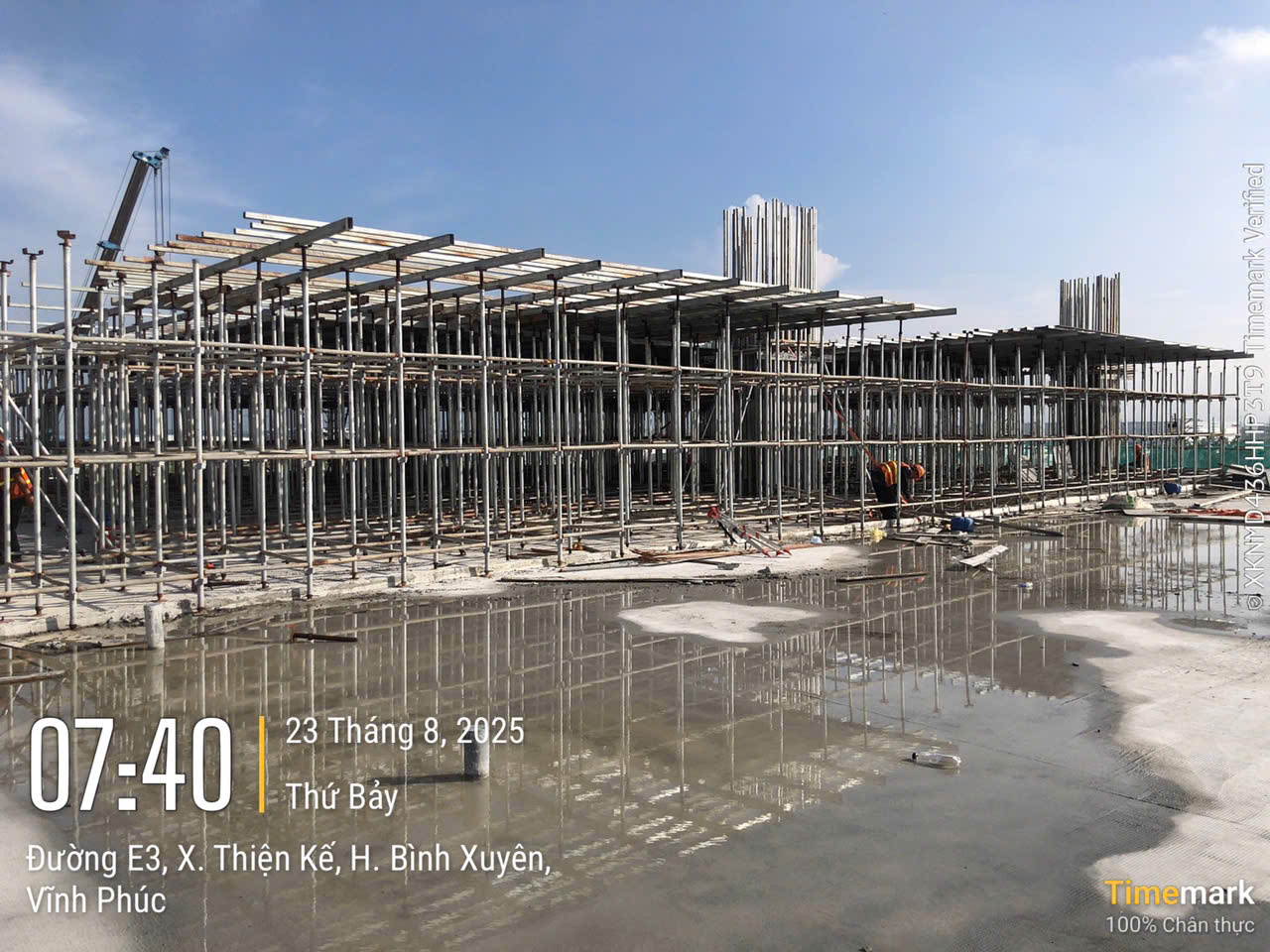 [Cập nhật] Tiến độ thi công dự án Nhà xưởng MK - Vĩnh Phúc tháng 8/2025