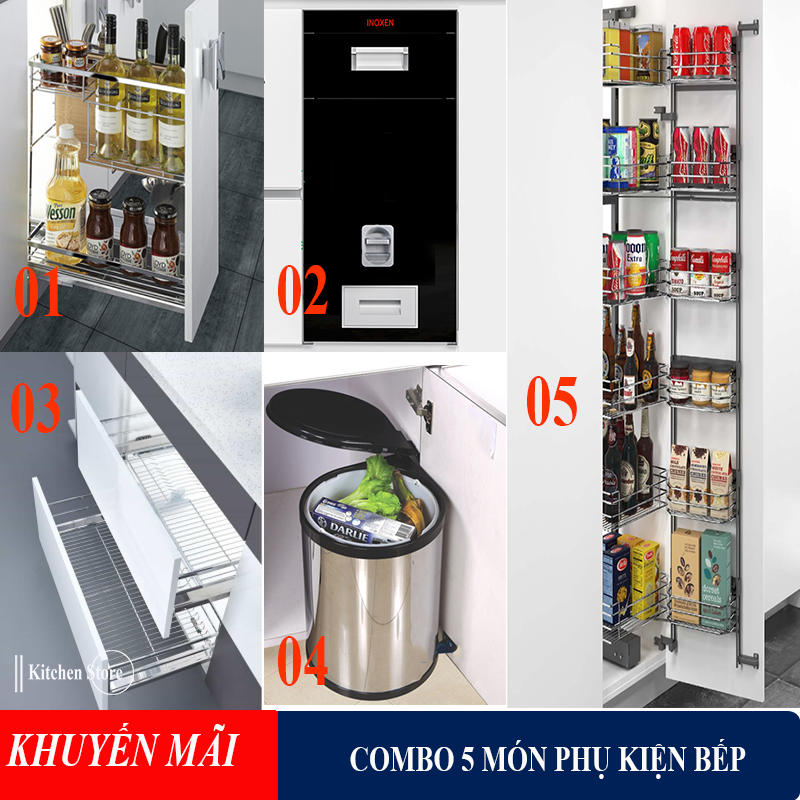 phụ kiện tủ bếp inoxen