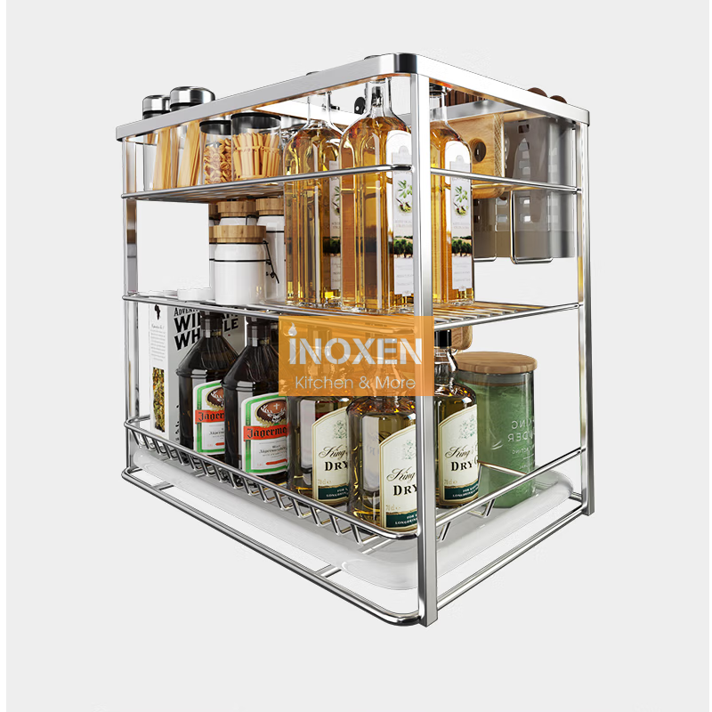 Giá để dao thớt chai lọ Inoxen – Gọn gàng từng chi tiết, chuẩn bếp hiện đại