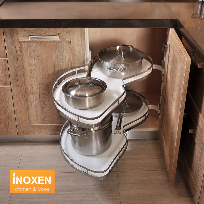 Giá xoay góc tủ bếp inoxen - Giải pháp tối ưu cho không gian bếp