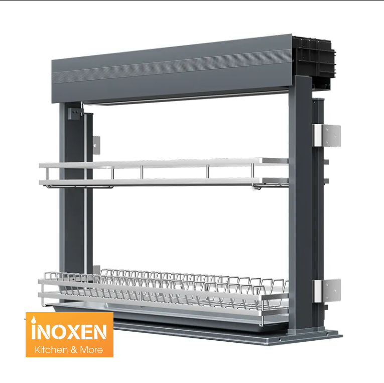 Giá bát nâng hạ điện inoxen - Giải pháp hoàn hảo cho không gian bếp hiện đại