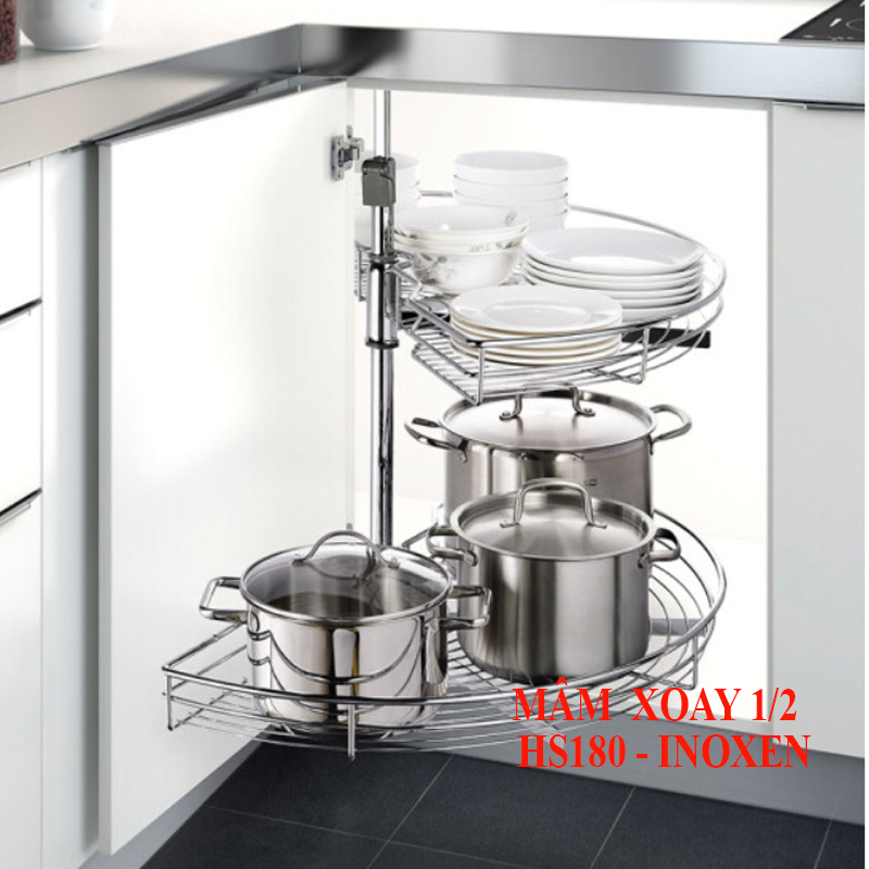Mâm xoay để xoong nồi tủ bếp