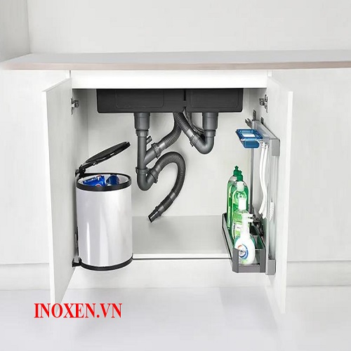 Giá để chất tẩy rửa lọ, chai INOXEN - không còn nỗi lo căn bếp bừa bộn 