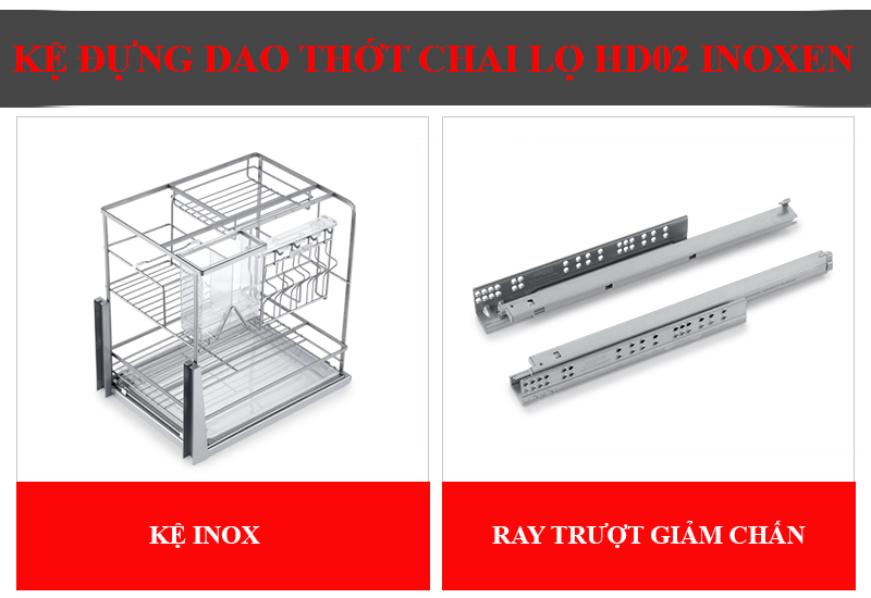 Giá để dao thớt inoxen inox 