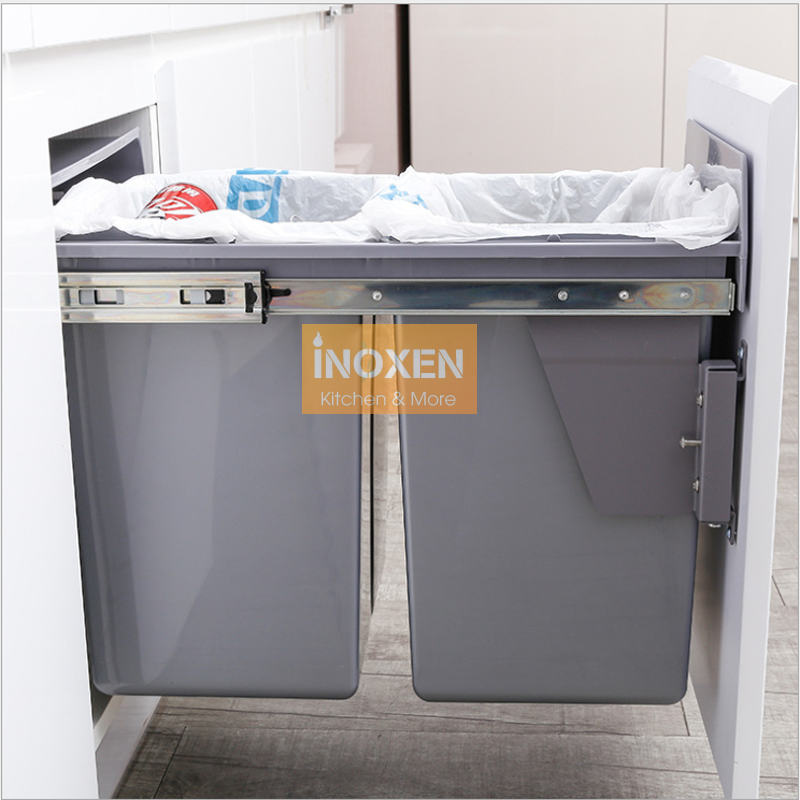 Thùng rác gắn cánh tủ bếp – thêm sạch sẽ khu nấu ăn inoxen.vn