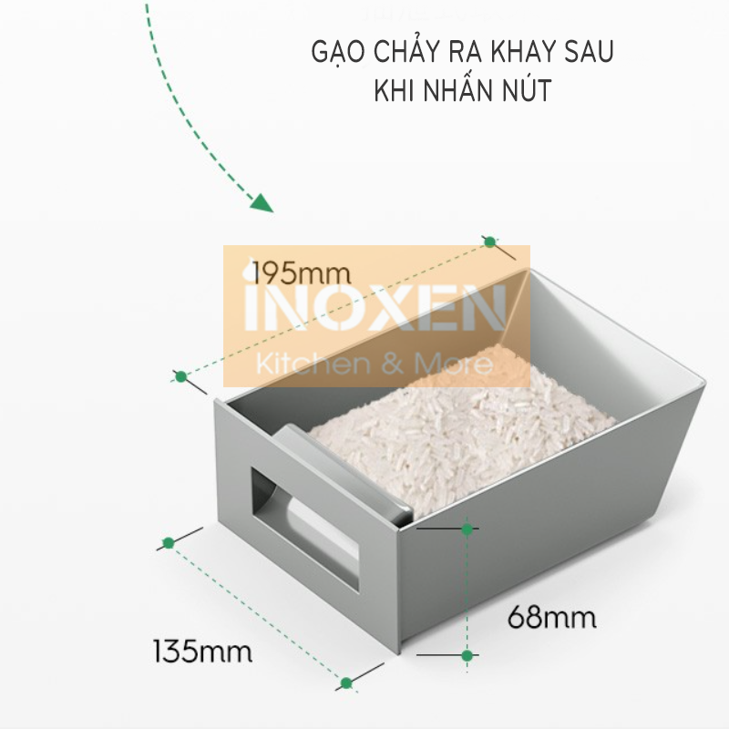 thùng gạo gương đen 
