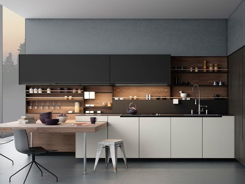Ấn tượng với thiết kế màu đen sang trọng, huyền bí của cung Bọ Cạp trong nội thất không gian bếp