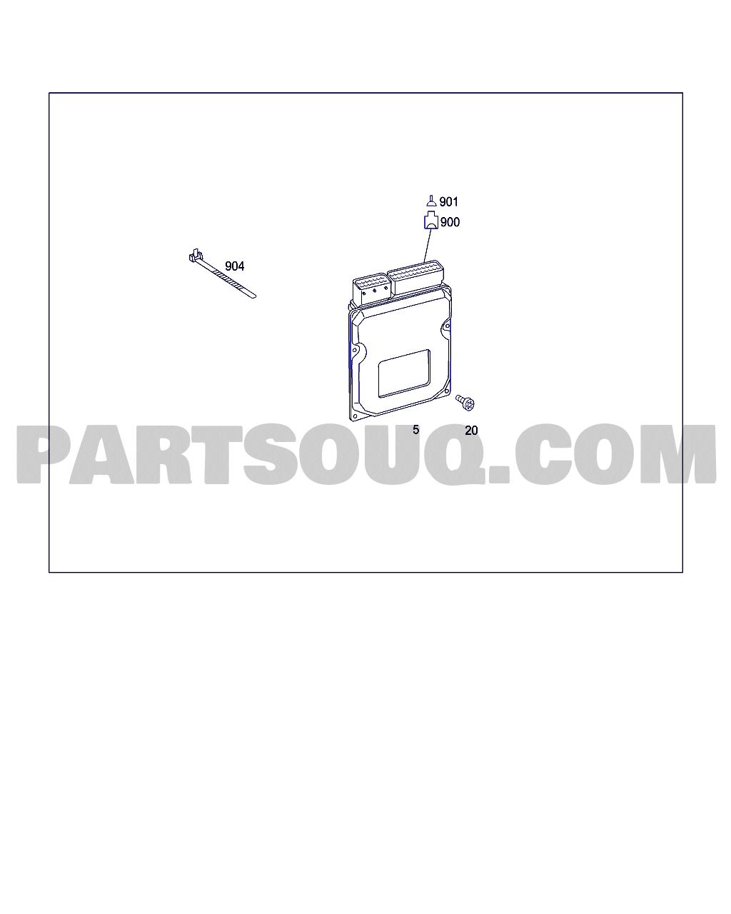 Hộp đen ECU xe Mercedes C200 Kompressor 2007-2010