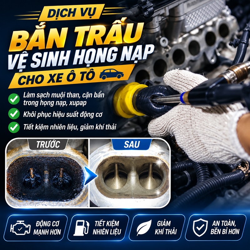 Bắn trấu vệ sinh họng nạp