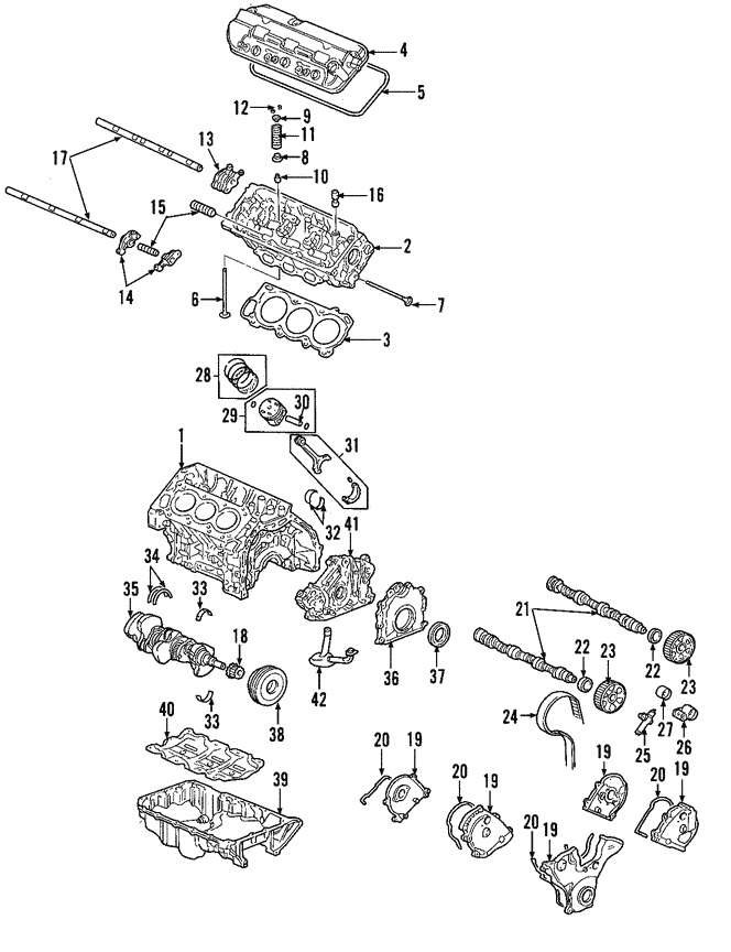 Bộ piston STD Cos 0 xe Acura Mdx 2007-2009 Mã 13010-RYE-A00