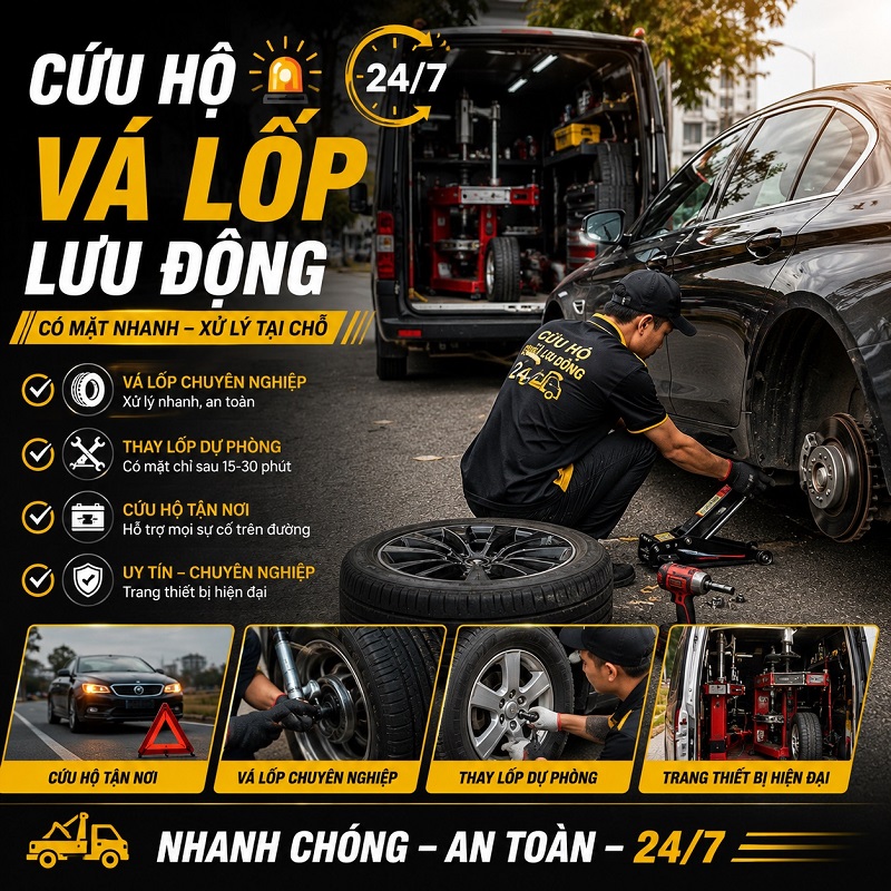 Cứu hộ, vá lốp lưu động