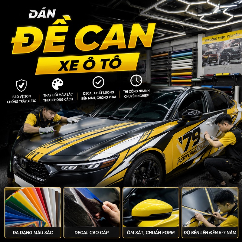 Dán đề can ô tô