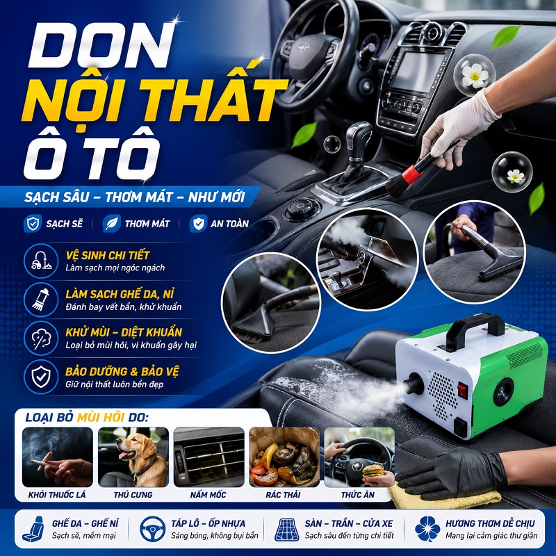 Dọn nội thất ô tô