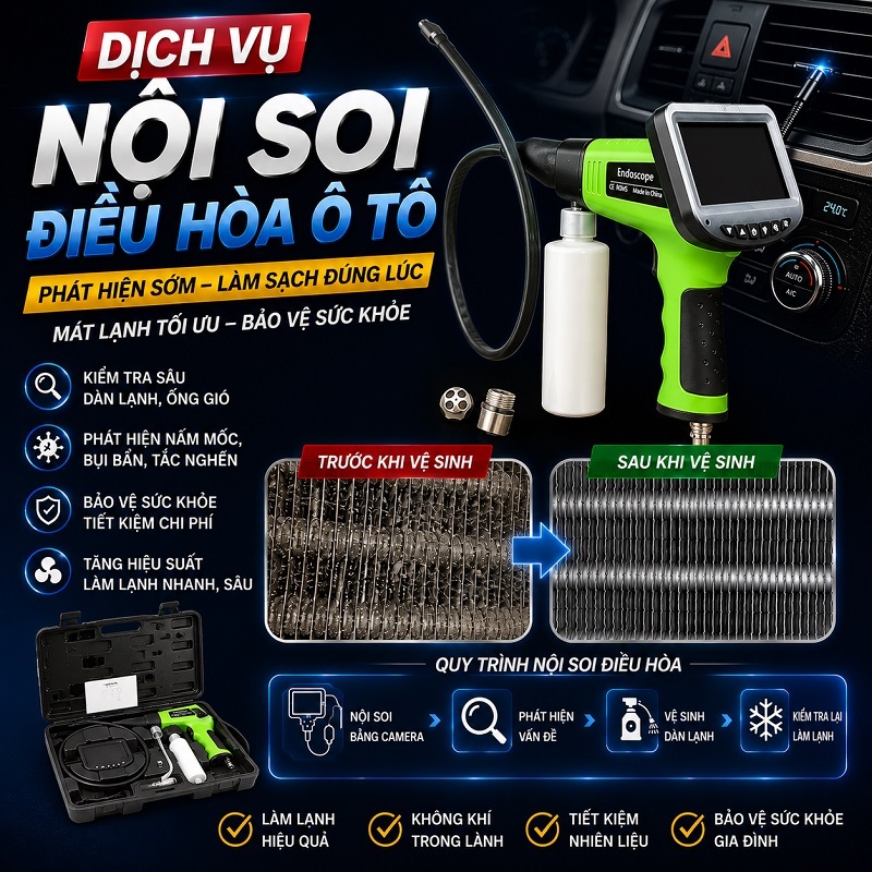 Nội soi điều hòa ô tô
