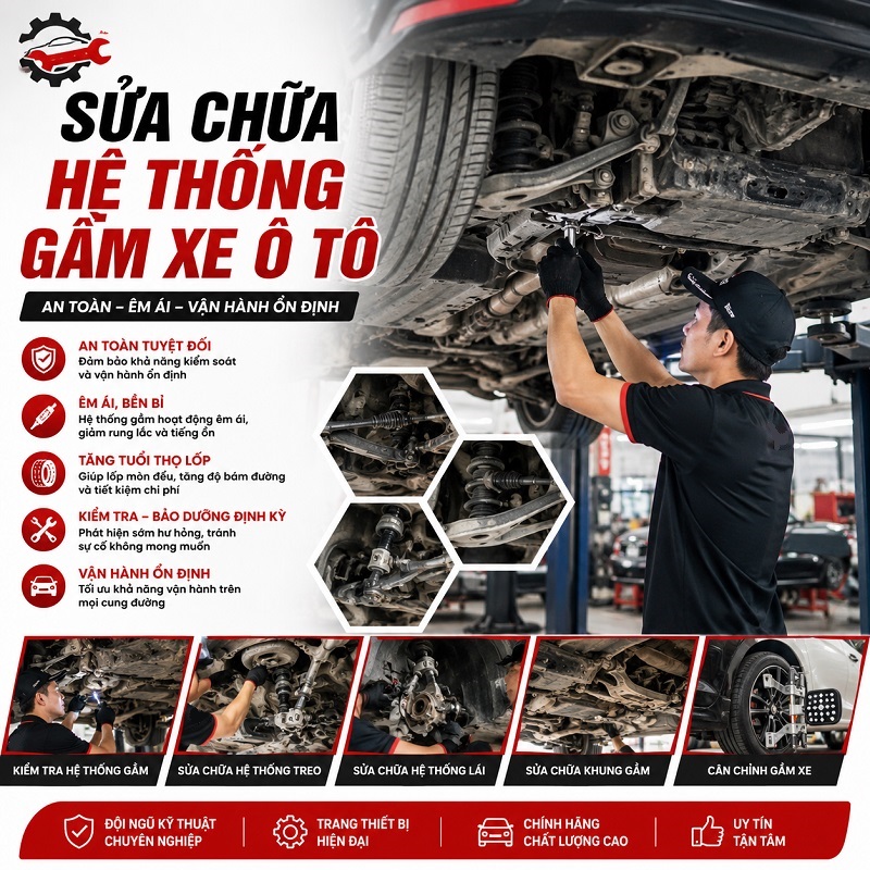 Sửa chữa hệ thống gầm