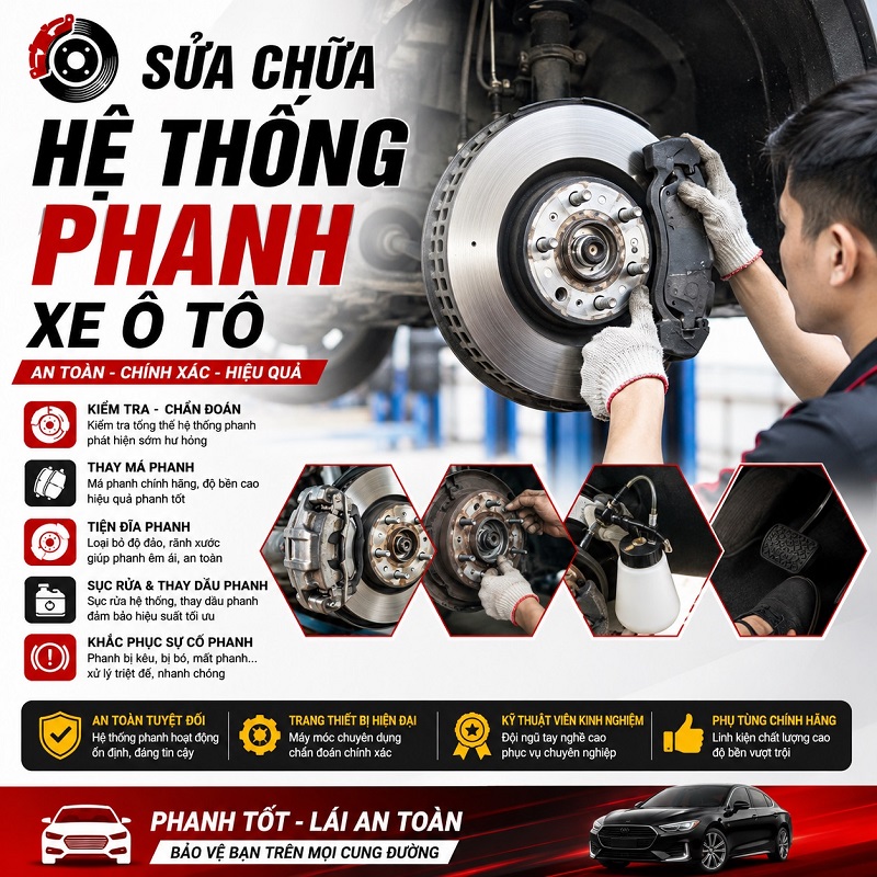 Sửa chữa hệ thống phanh