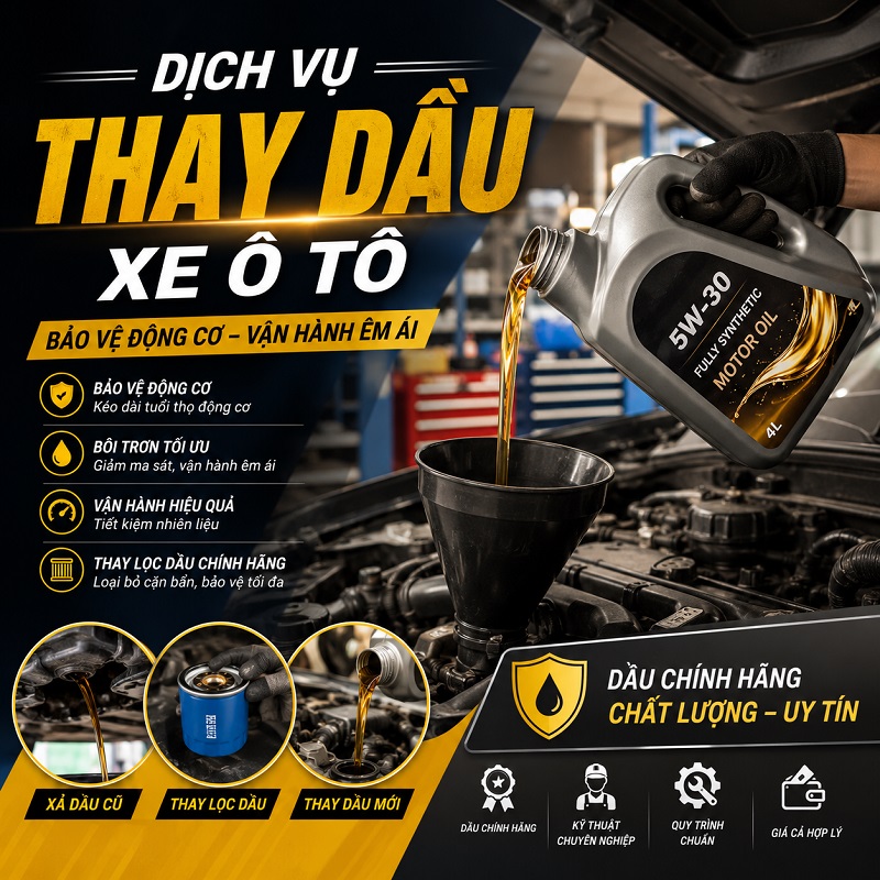Thay dầu xe ô tô