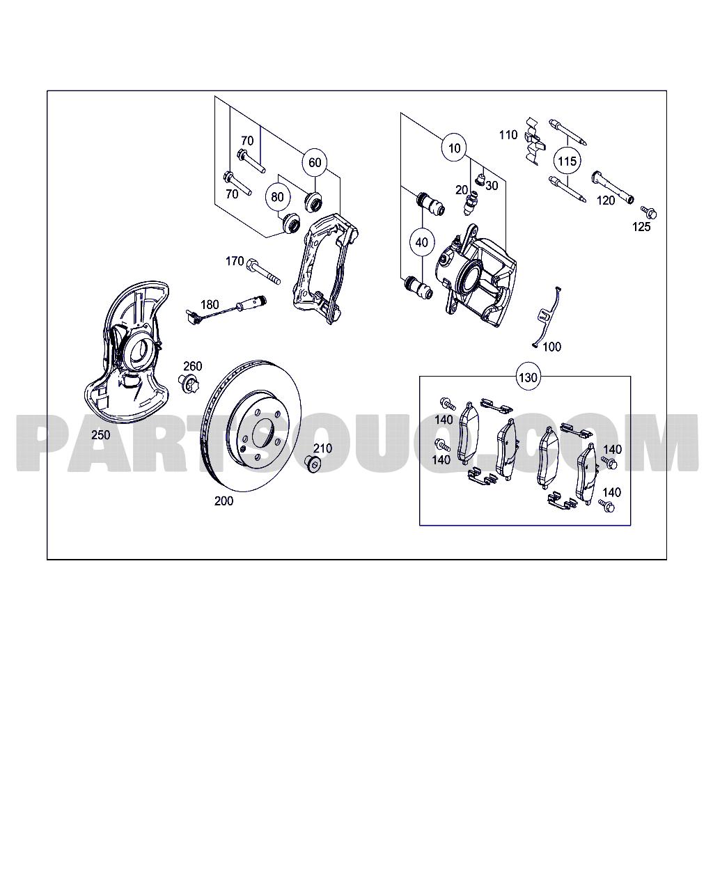 Cảm biến báo mòn má phanh Mercedes E class W211