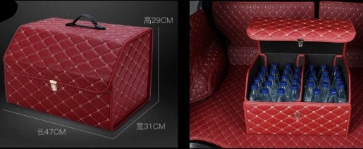 Thùng đựng đồ đặt trong cốp xe bằng da 5D cao cấp