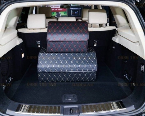 Thùng đựng đồ đặt trong cốp xe bằng da 5D cao cấp