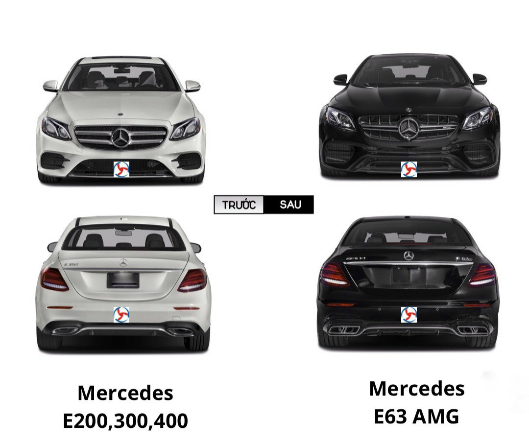 Bộ Body Kit độ nâng đời xe Mercedes E200 độ lên Mercedes E63 AMG