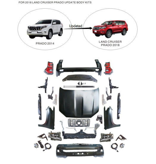 Bộ bodykit nâng đời xe Toyota Land Cruise Prado 2010 lên 2018-2020